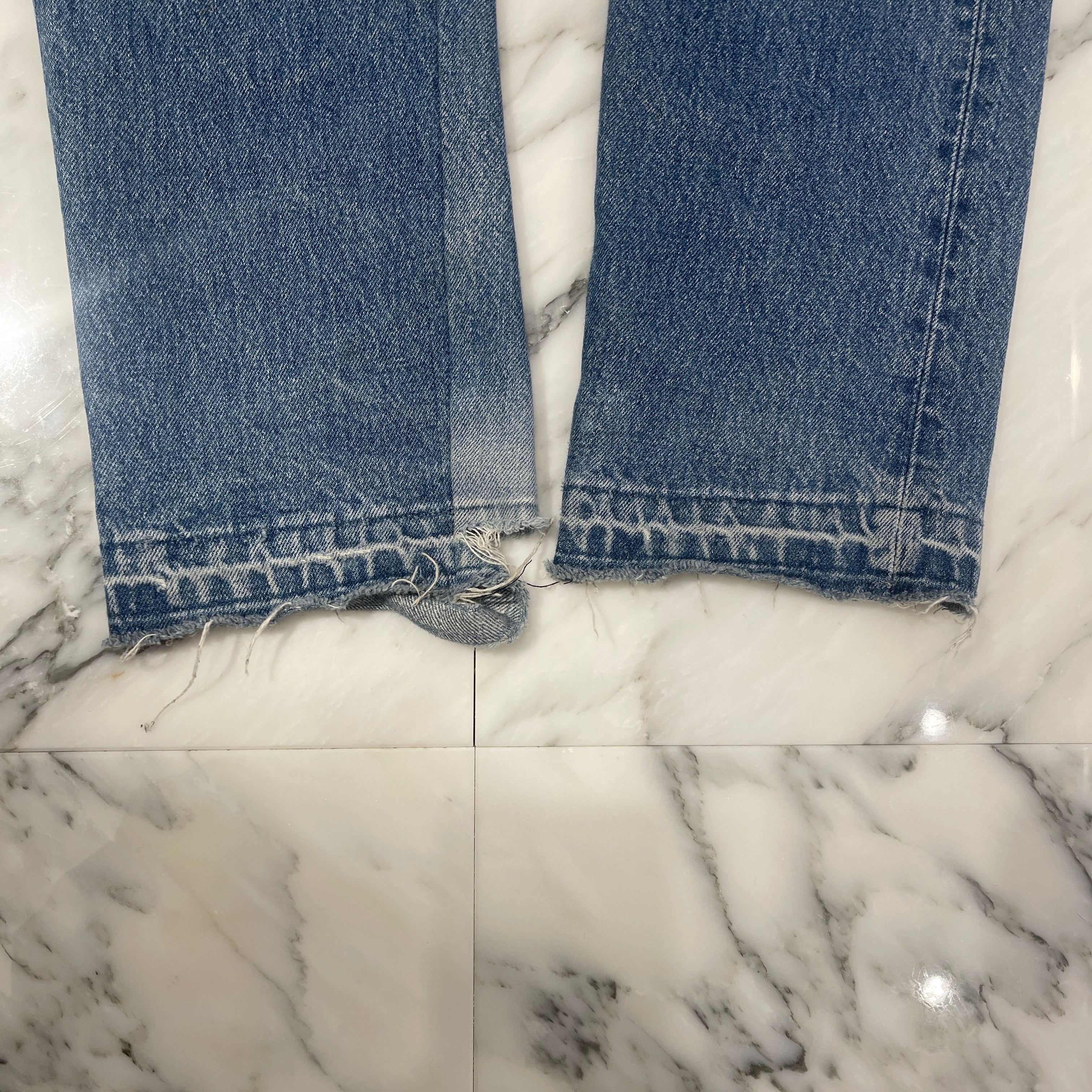 CHROME HEARTS Cross Leather Patch Denim Pants Size 36 クロムハーツ クロスレザーパッチ デニムパンツ サイズ36