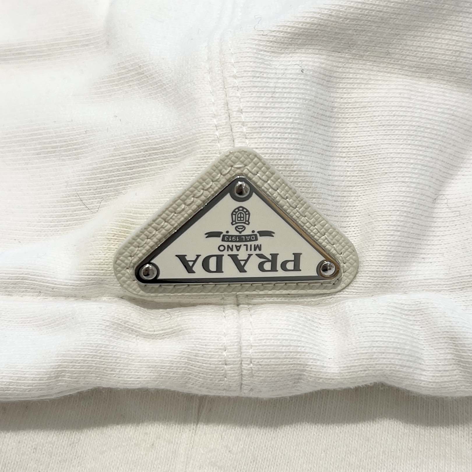 PRADA 2022SS Triangle Plate Oversized Cotton Jersey Hoodie UJL12A S221 10l0 Size L プラダ トライアングルプレート オーバーサイズ コットンジャージーフーディ サイズL