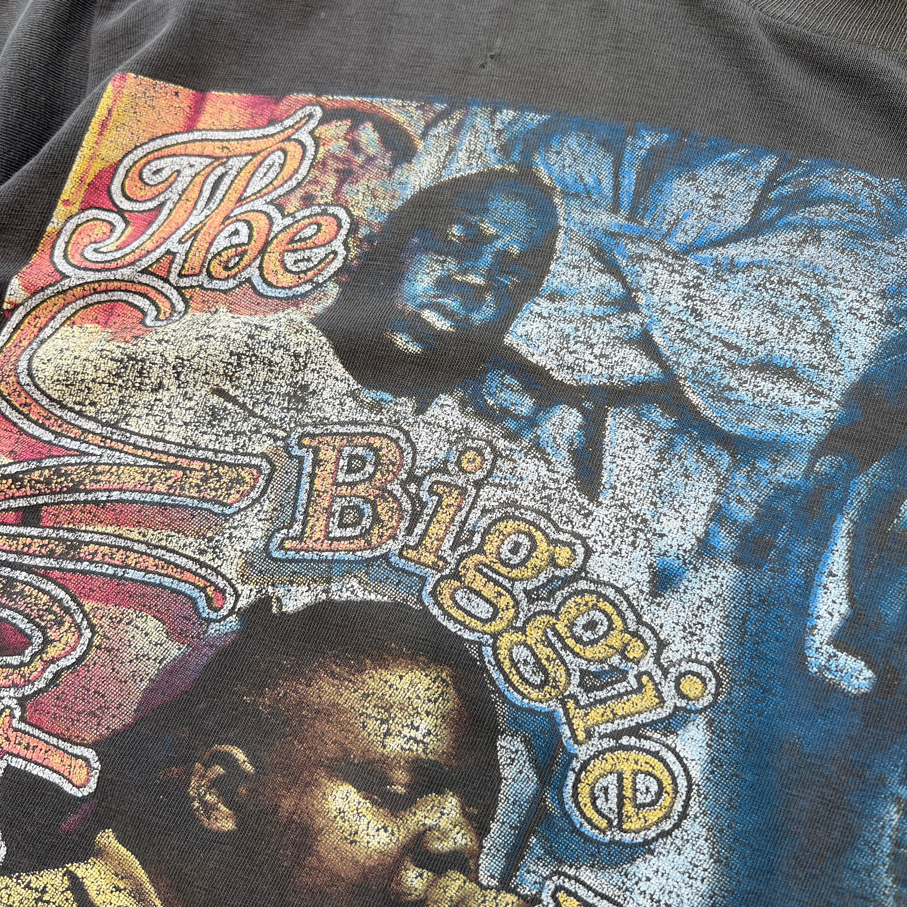 Vintage 90's 2 PAC × The Notorious B.I.G. Memorial Rap Design Short Hills S/S Tee Size XL 90's 2PAC × The Notorious B.I.G. メモリアルラップデザイン ショートヒルズ社製 Tシャツ サイズXL