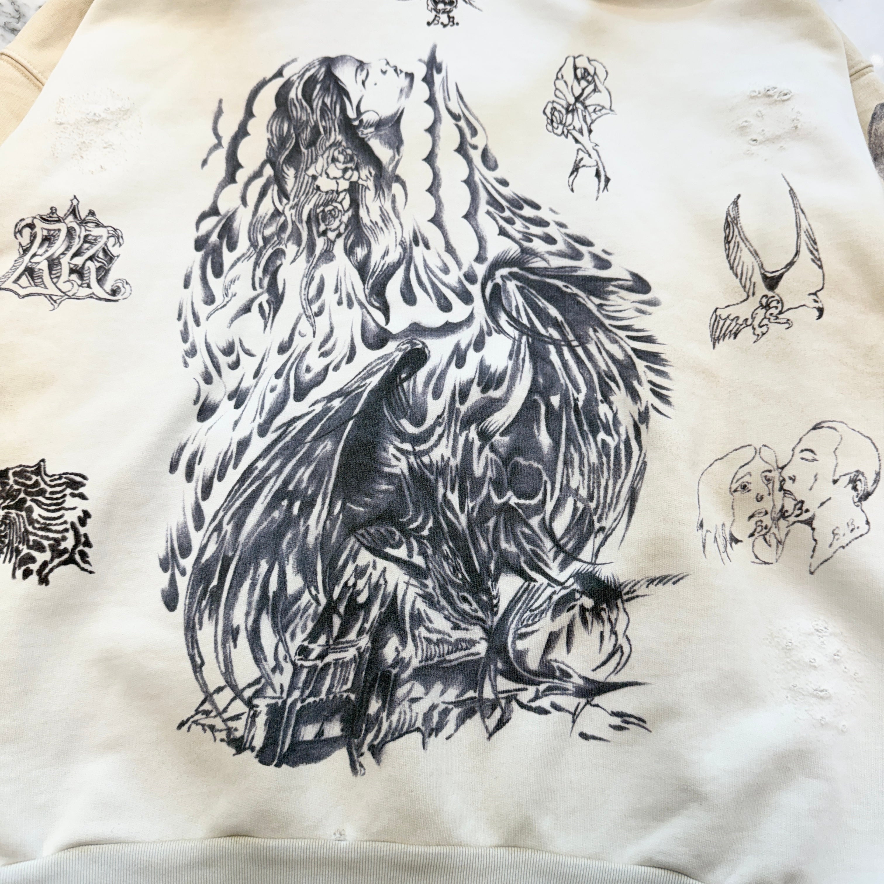 BALENCIAGA 2024SS Vintage Graffiti Zip Up Hoodie 770939 TQVK1 Size M バレンシアガ グラフィティ ジップアップフーディ サイズM