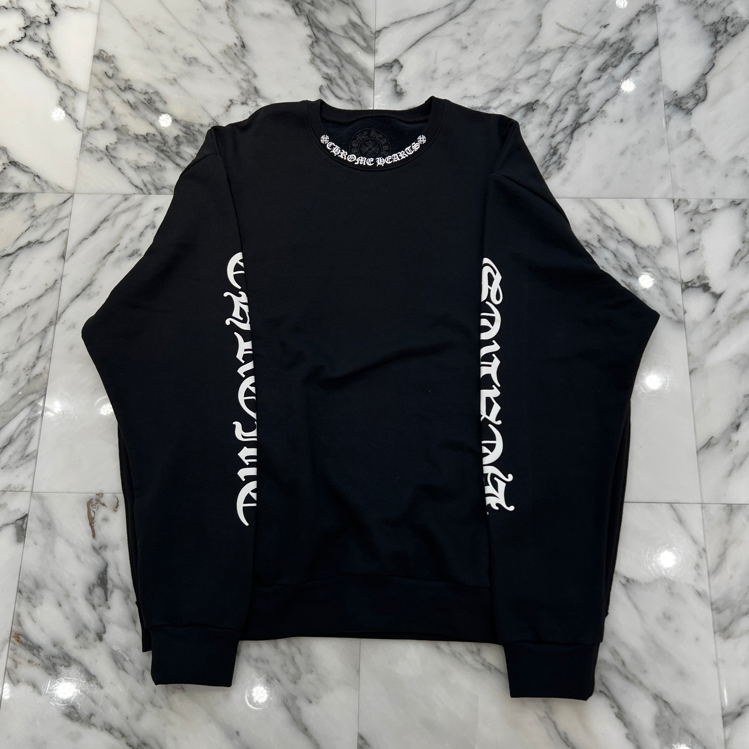 CHROME HEARTS Neck Logo Crewneck Sweatshirt Size M クロムハーツ ネックロゴクルーネックスウェットシャツ サイズM