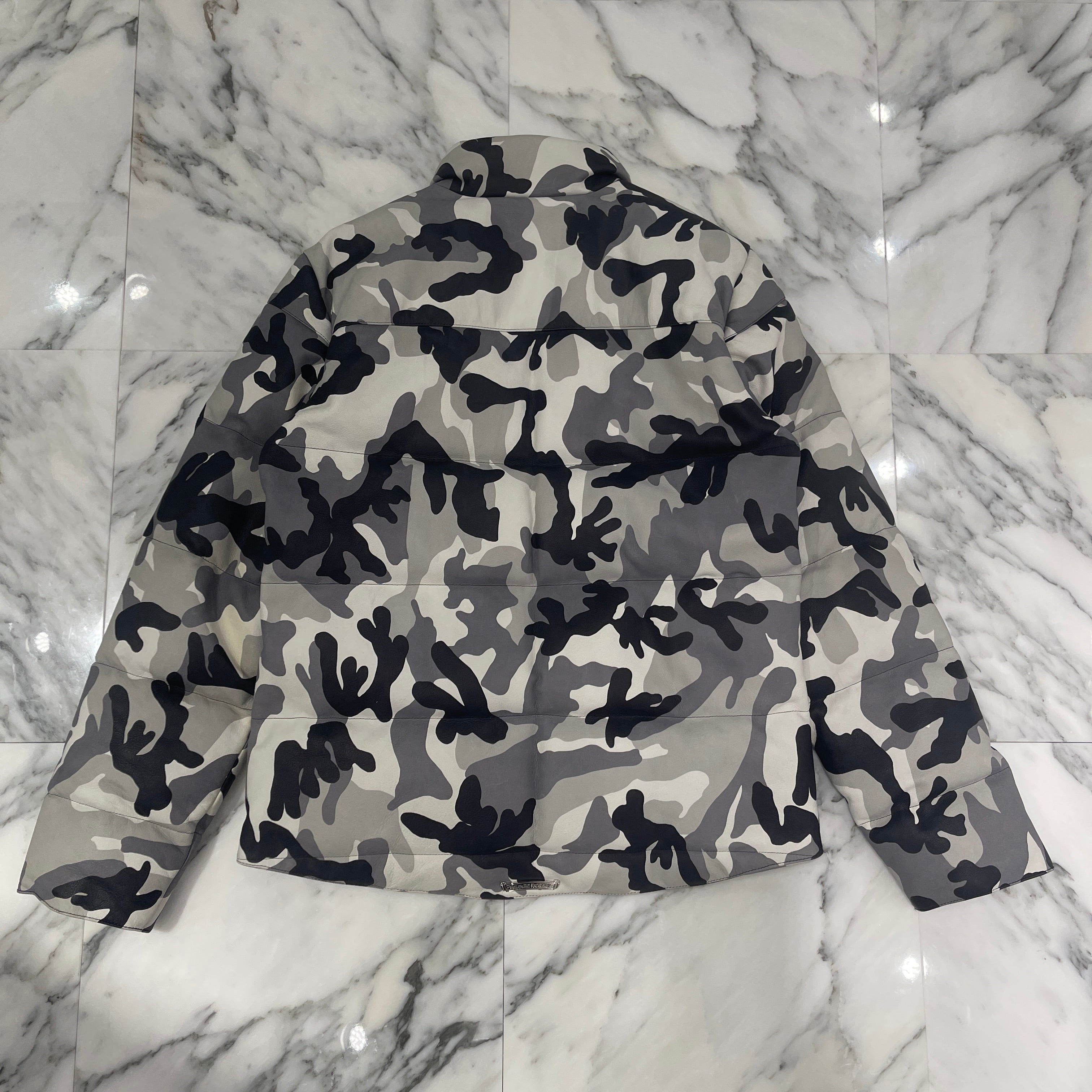 CHROME HEARTS Camo Leather Down Jacket SizeL クロムハーツ カモレザーダウンジャケット サイズL