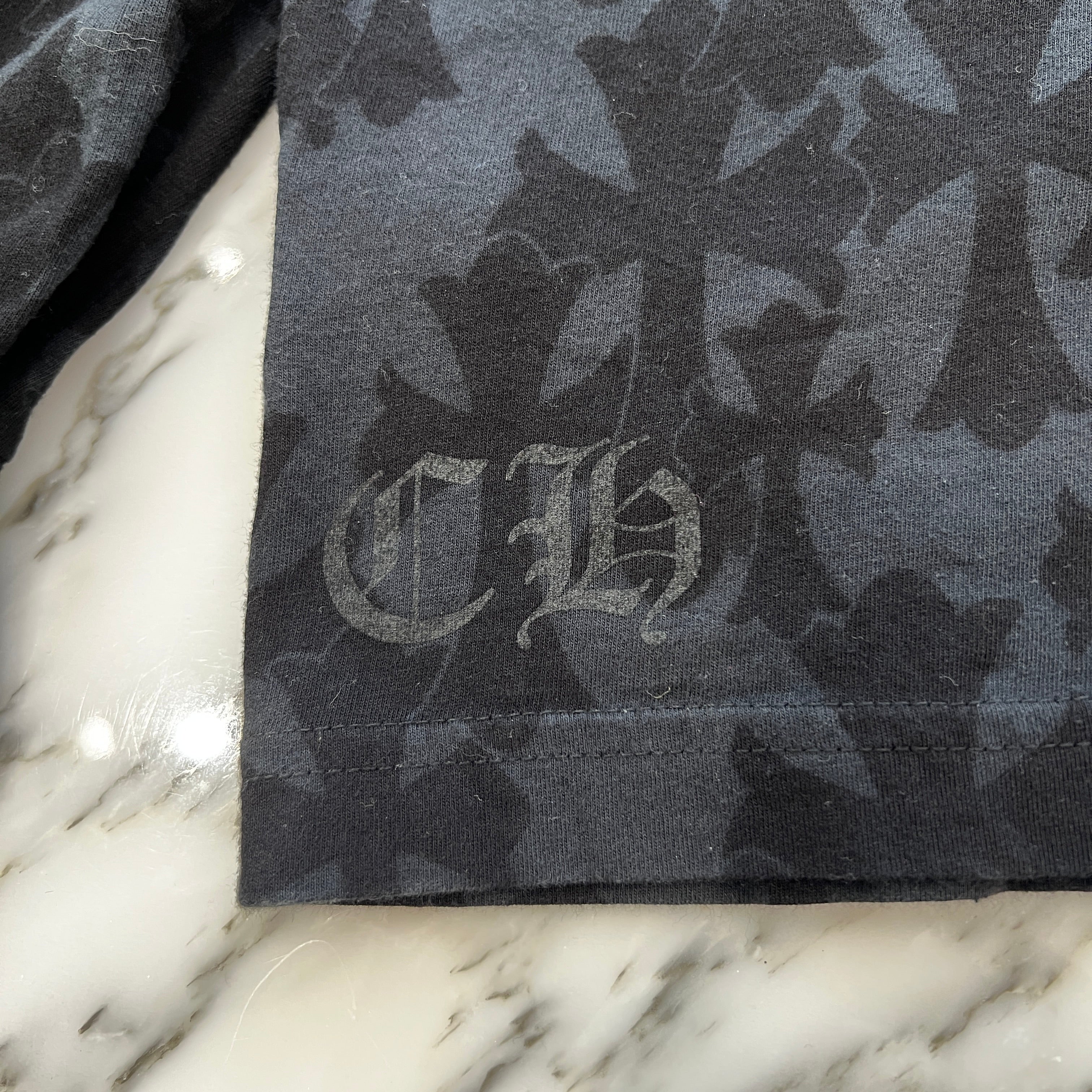 CHROME HEARTS 2024SS Graveyard Cemetery Cross Long Sleeve Tee Size L クロムハーツ グレイブヤード セメタリークロス ロングスリーブTシャツ 総柄 サイズL