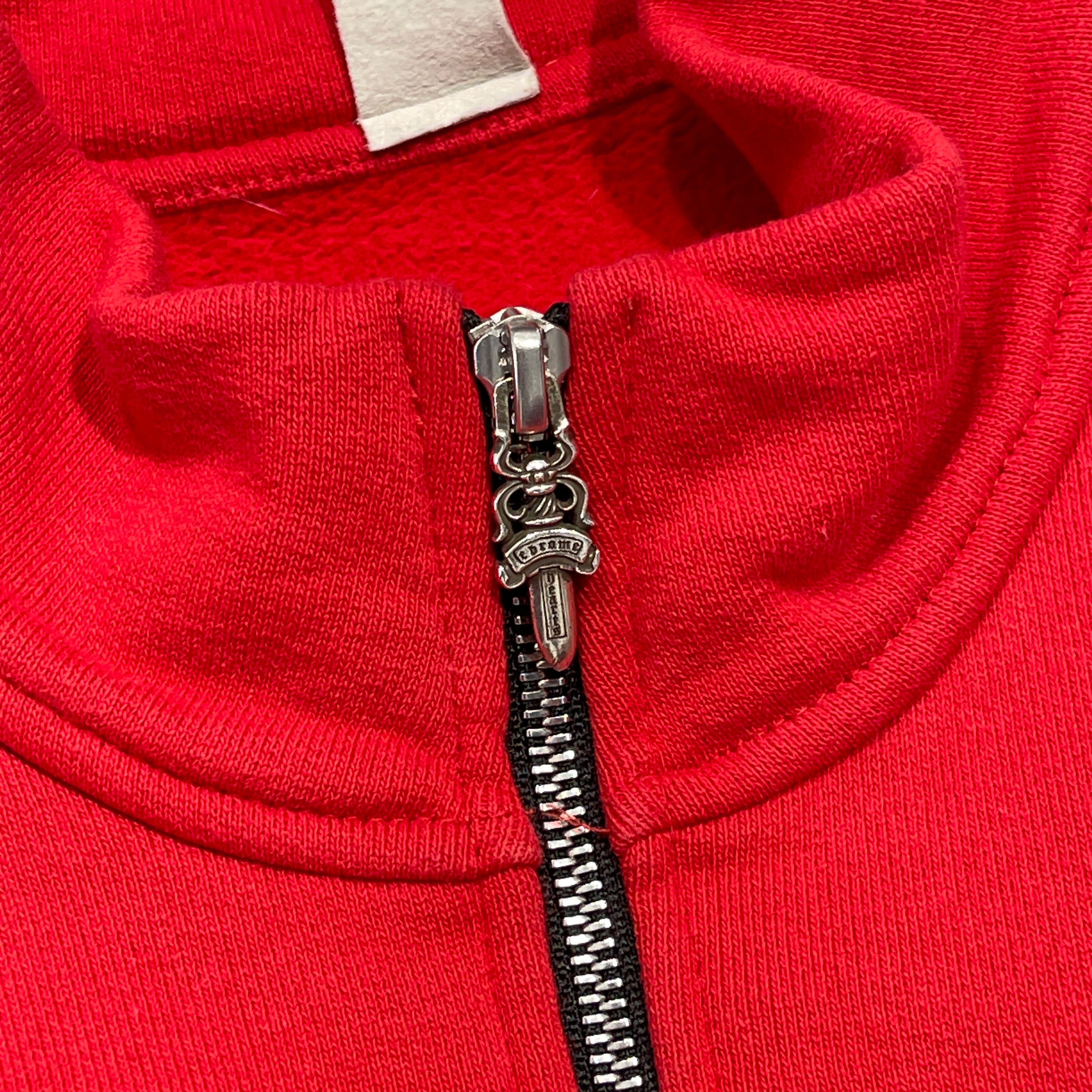 CHROME HEARTS Y NOT King Taco 3 Cemetery Cross Embroidery Half Zip Sweat Shirt Size S クロムハーツ ワイノット キングタコ 3 セメタリークロス刺繍 ハーフジップ スウェットシャツ サイズS