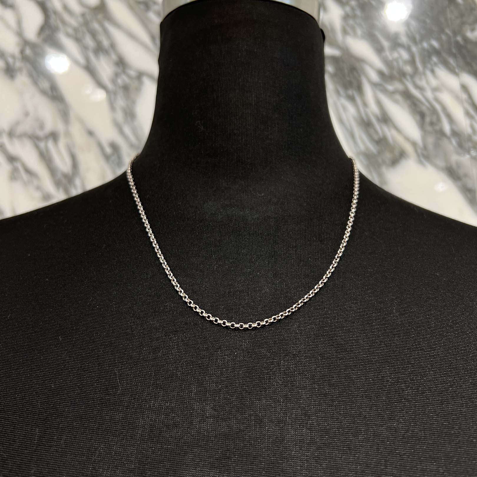 CHROME HEARTS Roll Chain Necklace Size 18 Inch クロムハーツ ロールチェーン ネックレス サイズ18インチ
