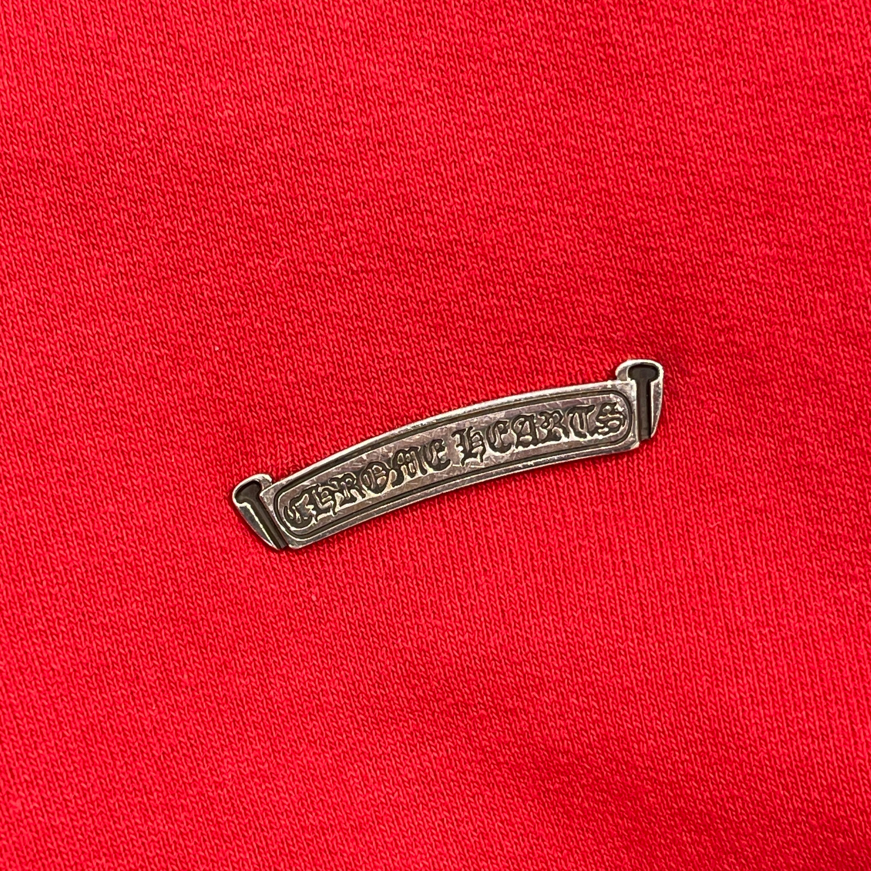 CHROME HEARTS Y NOT King Taco 3 Cemetery Cross Embroidery Half Zip Sweat Shirt Size S クロムハーツ ワイノット キングタコ 3 セメタリークロス刺繍 ハーフジップ スウェットシャツ サイズS