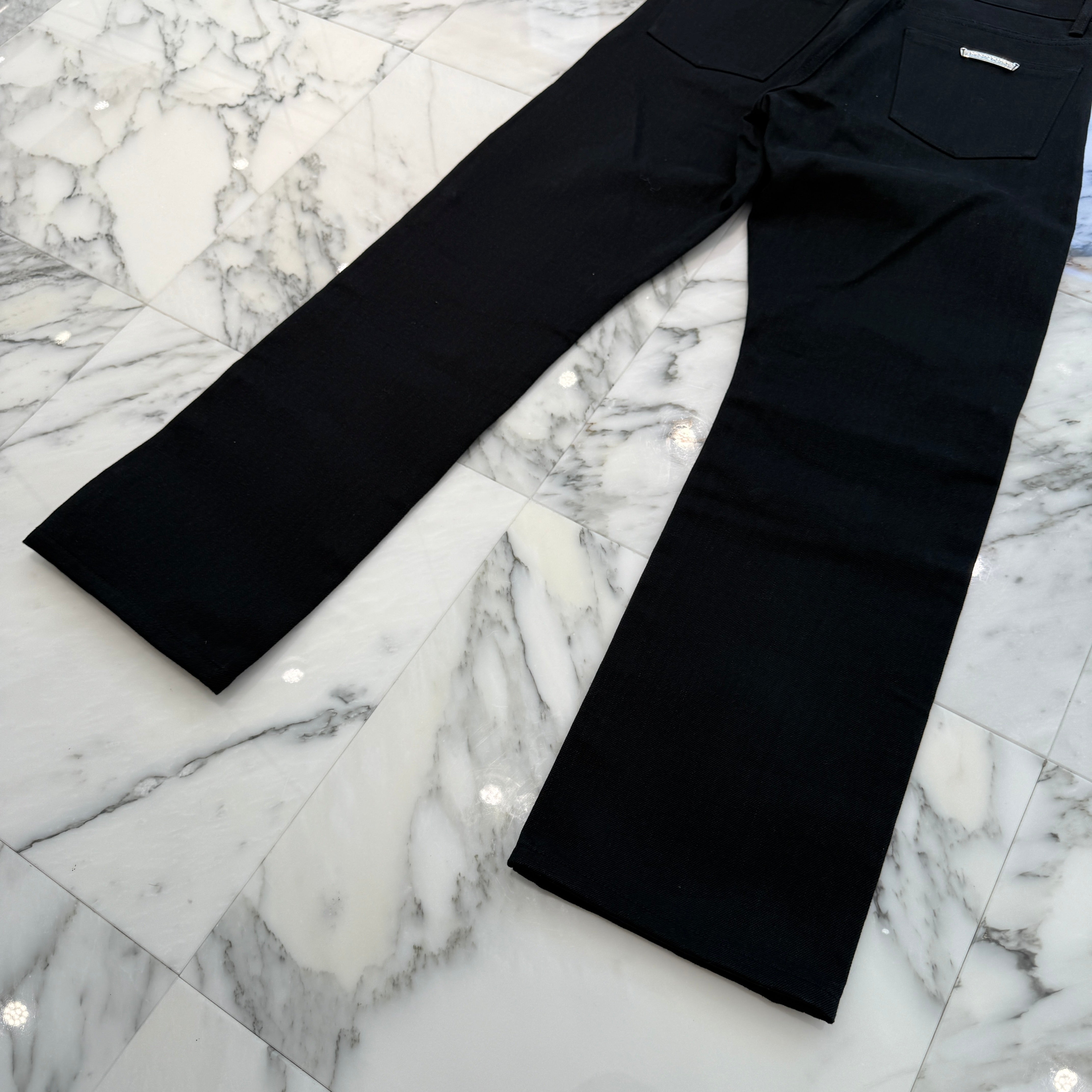 CHROME HEARTS Flare Knee Cross Ball Button Denim Pants Size 32 クロムハーツ フレアニー クロスボールボタン デニムパンツ サイズ32