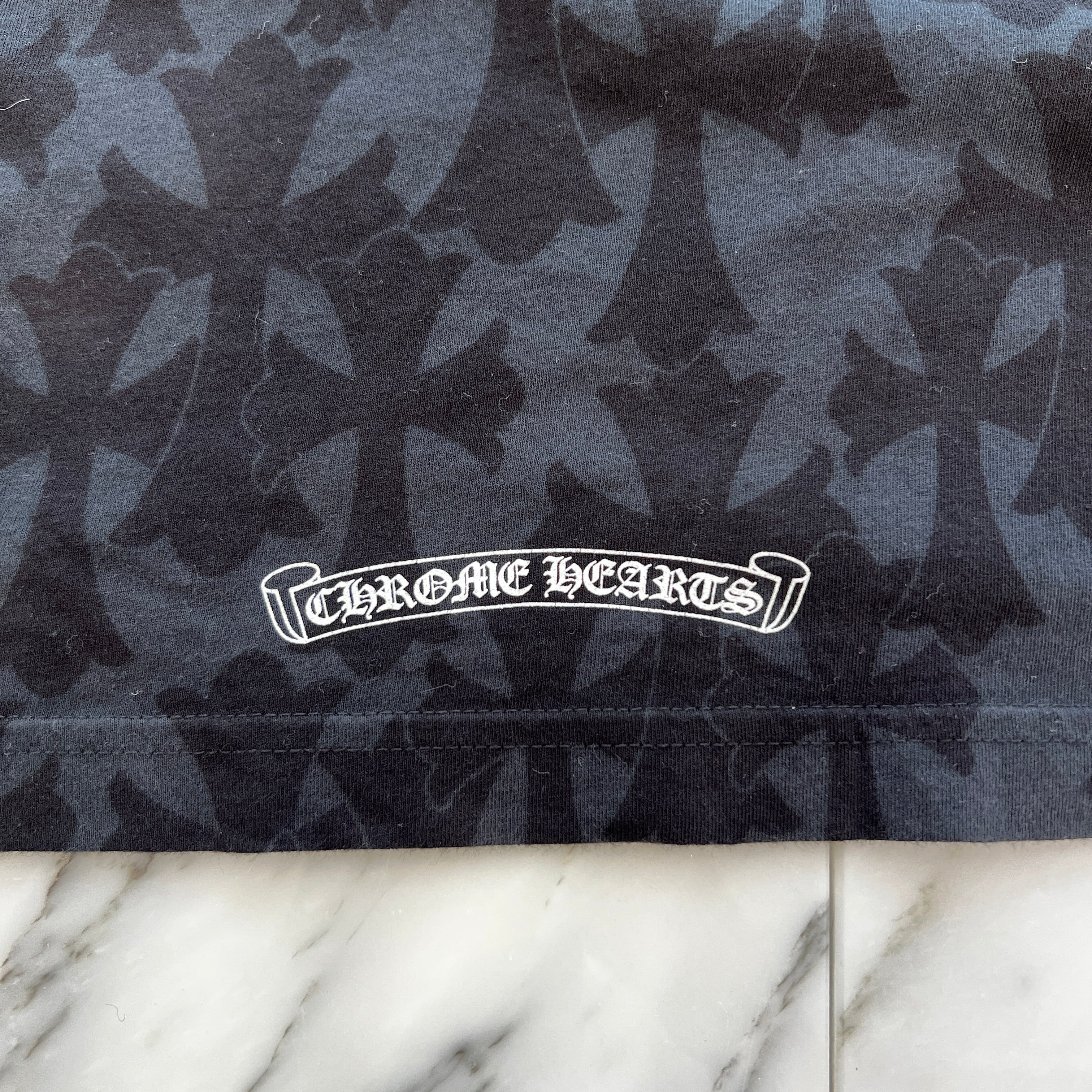 CHROME HEARTS 2024SS Graveyard Cemetery Cross Long Sleeve Tee Size L クロムハーツ グレイブヤード セメタリークロス ロングスリーブTシャツ 総柄 サイズL