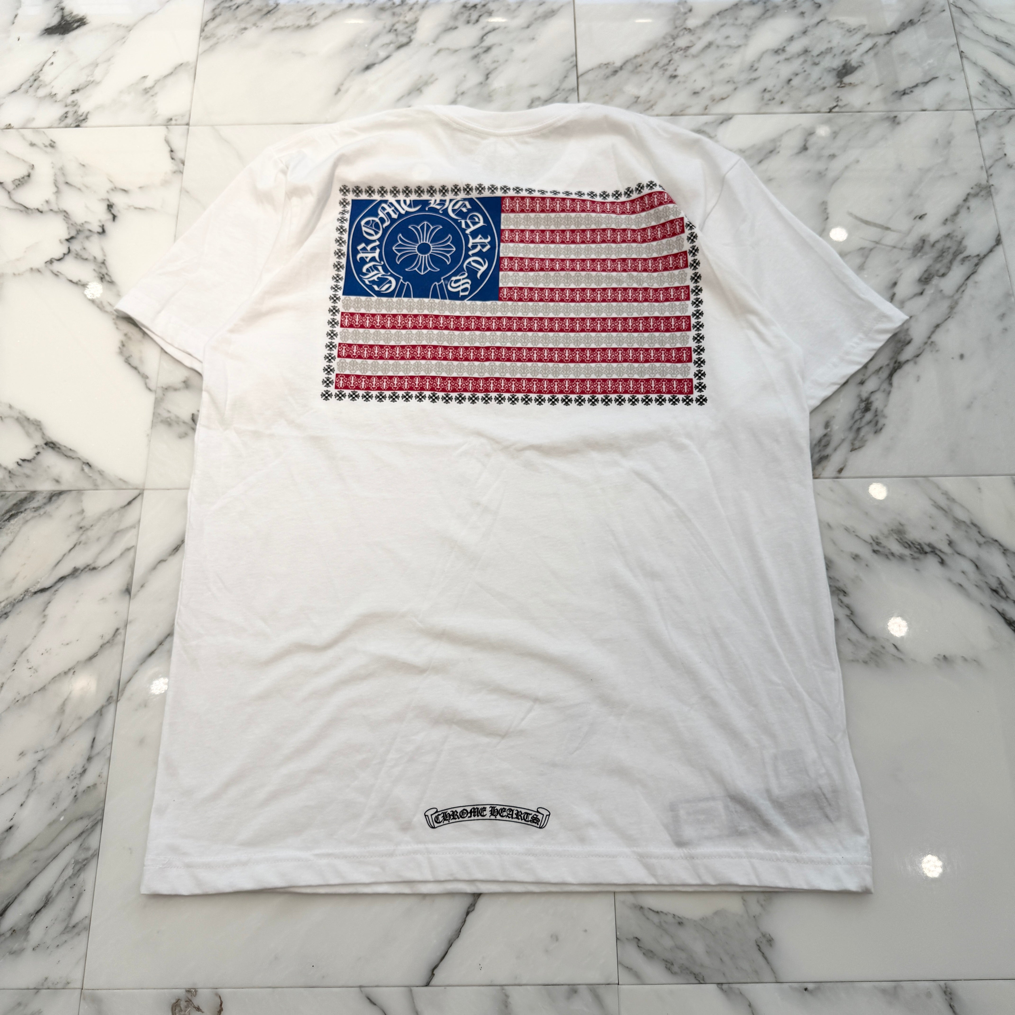 CHROME HEARTS American Flag Vine Dagger Horseshoe Tee Size L クロムハーツ アメリカンフラッグ ヴァインダガーホースシュー Tシャツ サイズL
