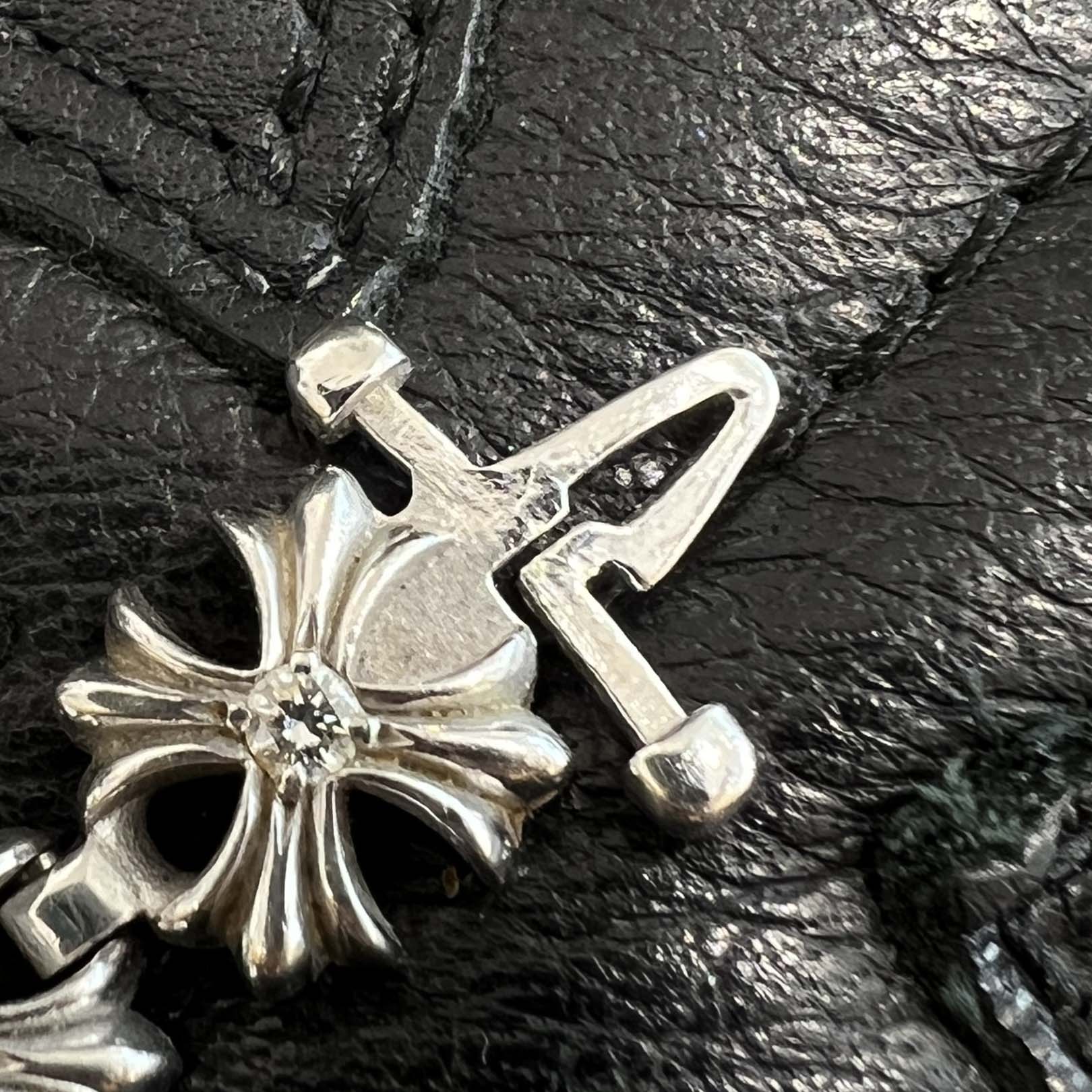 CHROME HEARTS X LINK Tiny Plus BRACELET Diamond White Rhodium