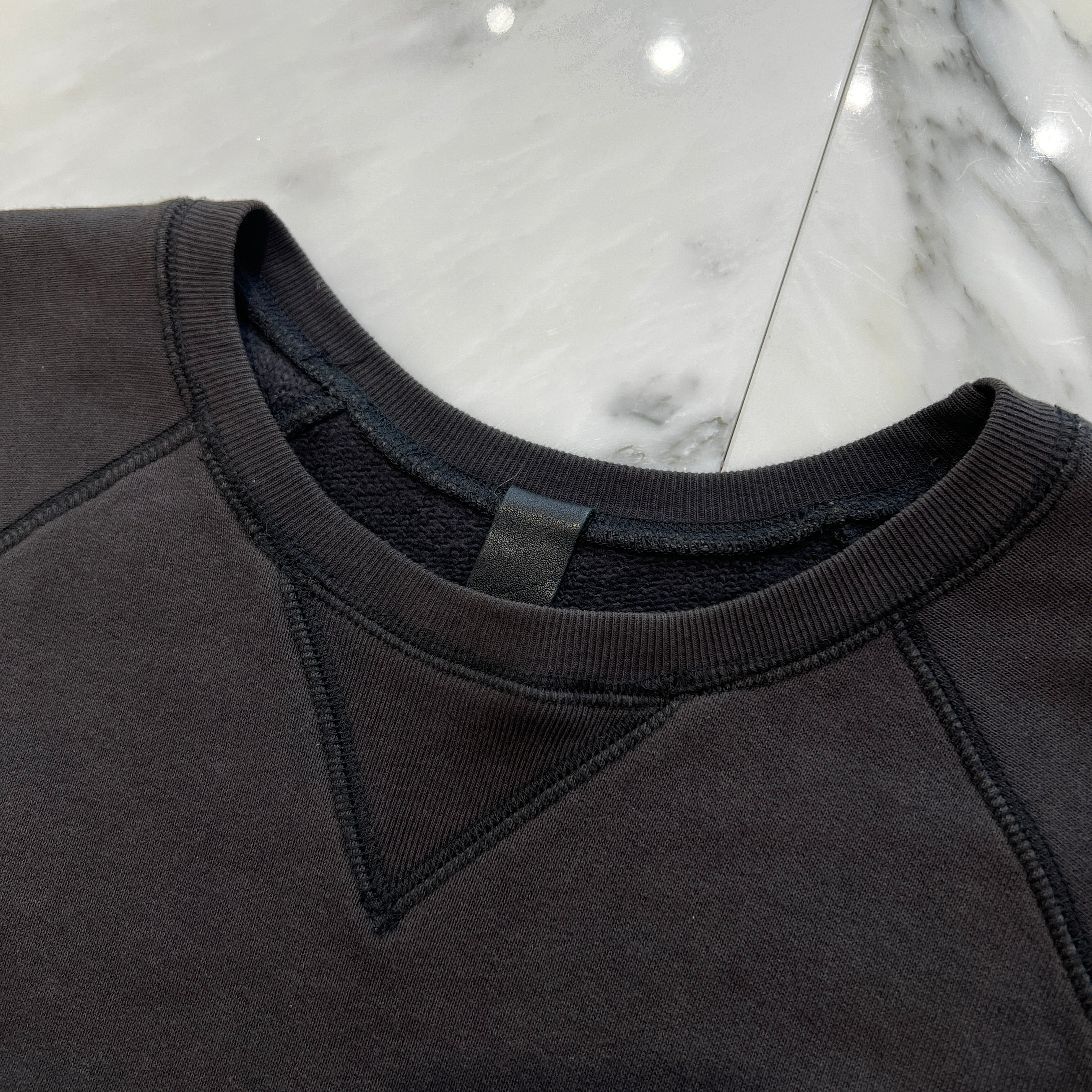 CHROME HEARTS Y NOT Cemetery Cross Leather Patch Sweatshirt Size L クロムハーツ ワイノット セメタリークロス レザーパッチ スウェットシャツ サイズL