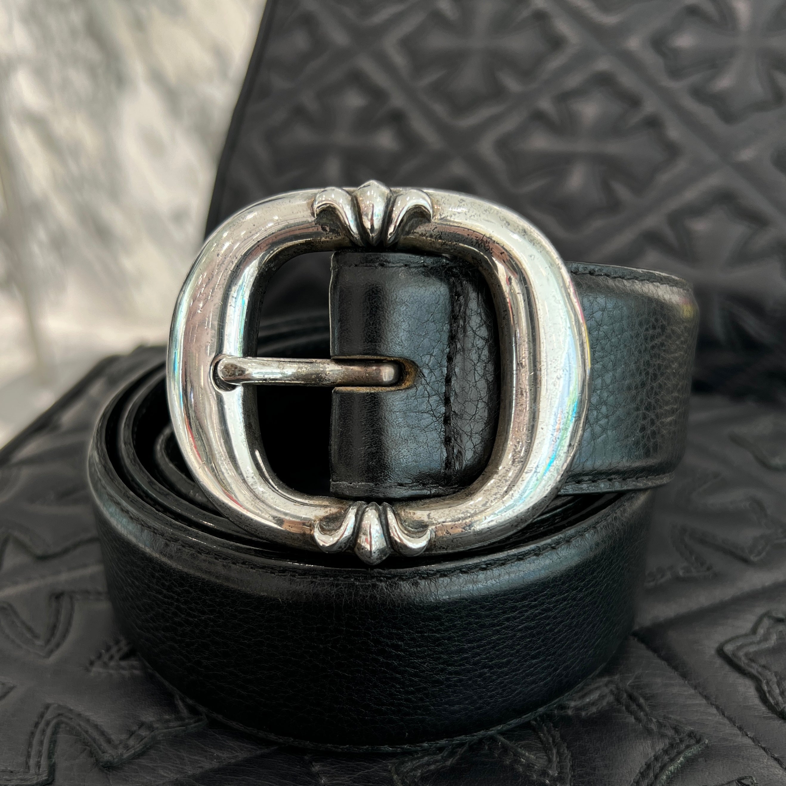 CHROME HEARTS Gunslinger Leather Belt Size 38 クロムハーツ