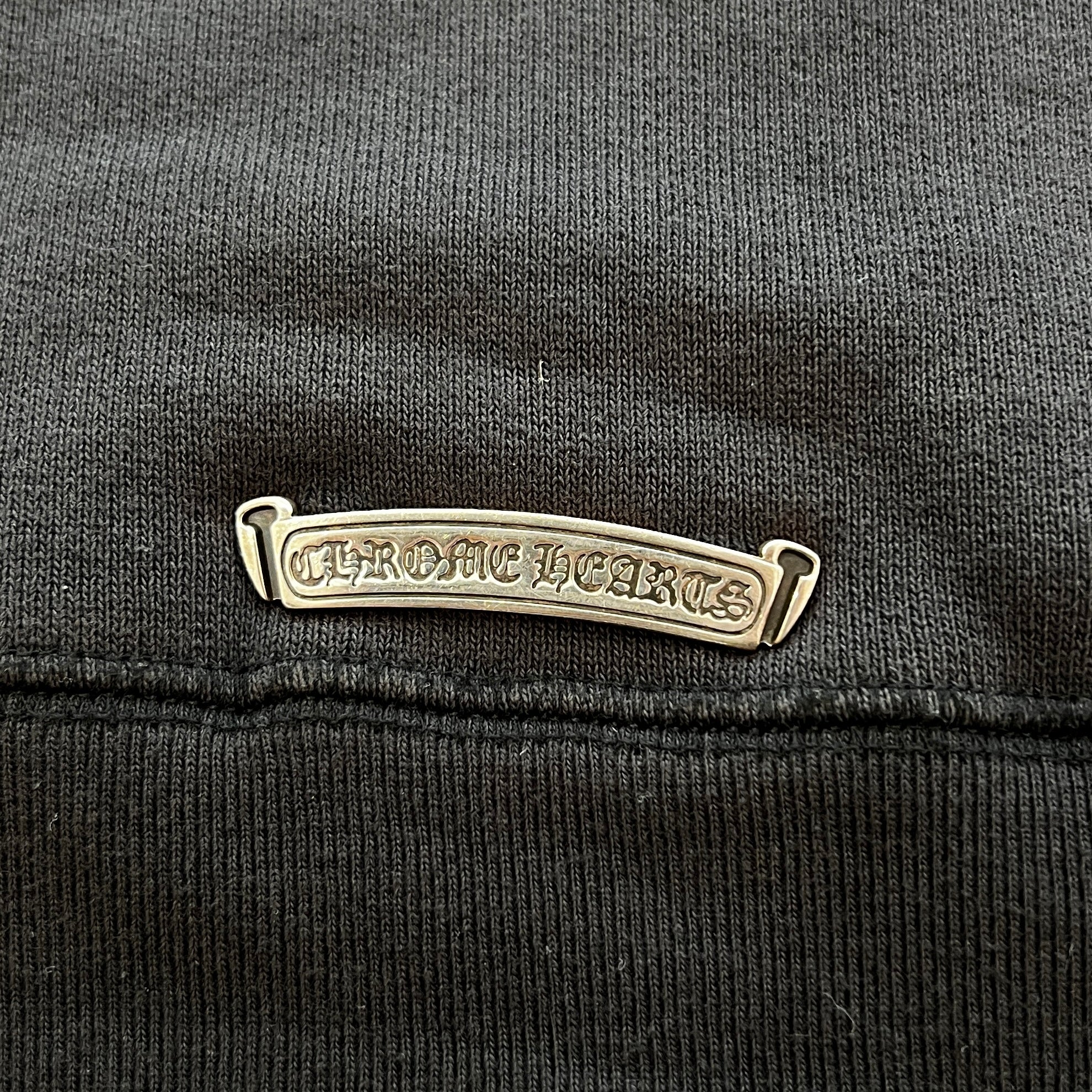 CHROME HEARTS Y NOT Cemetery Cross Leather Patch Sweatshirt Size L クロムハーツ ワイノット セメタリークロス レザーパッチ スウェットシャツ サイズL