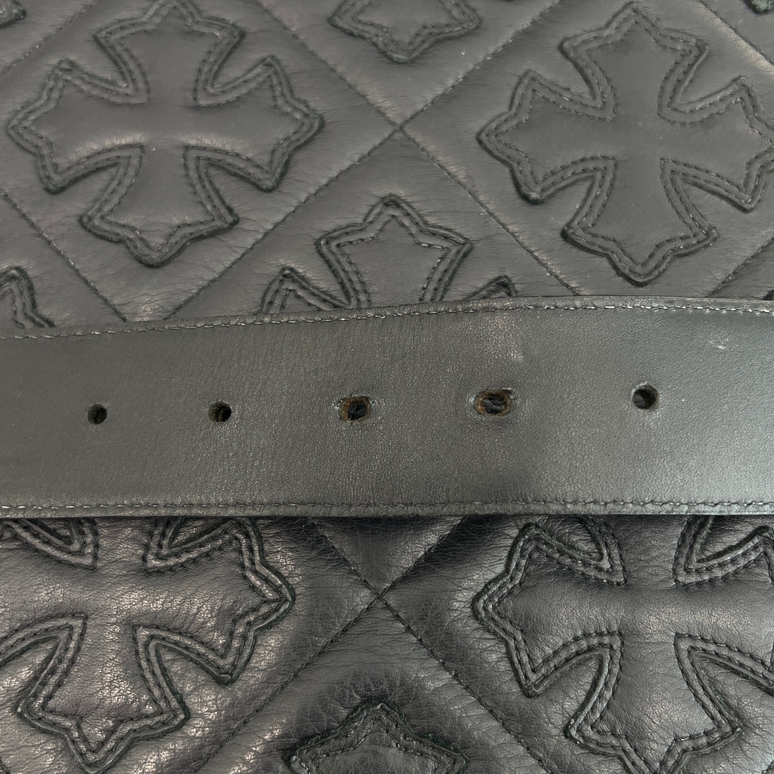 CHROME HEARTS Gunslinger Leather Belt Size 38 クロムハーツ ガン