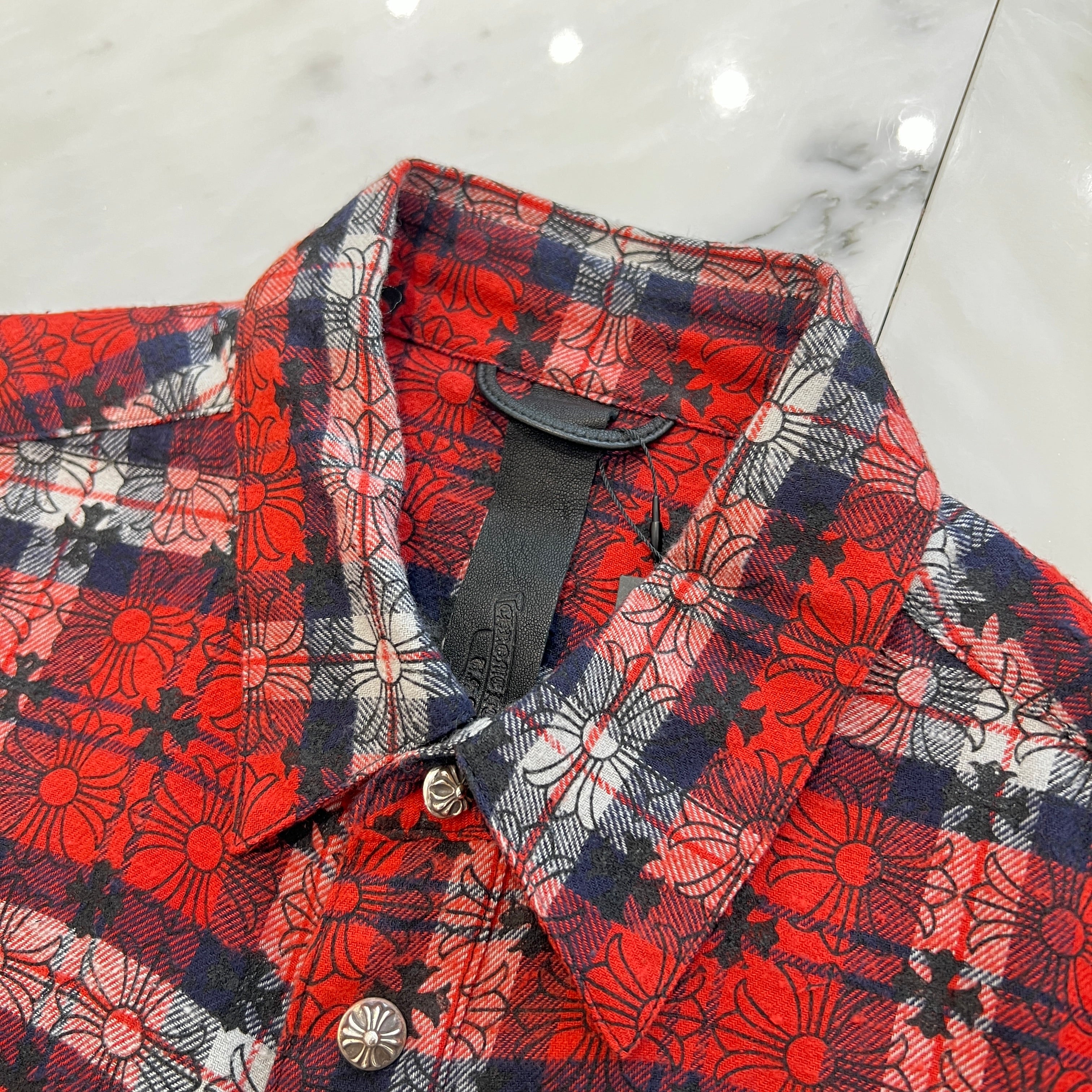 CHROME HEARTS Loose Ends Check Shirt Size M クロムハーツ ルーズエンド チェックシャツ サイズM