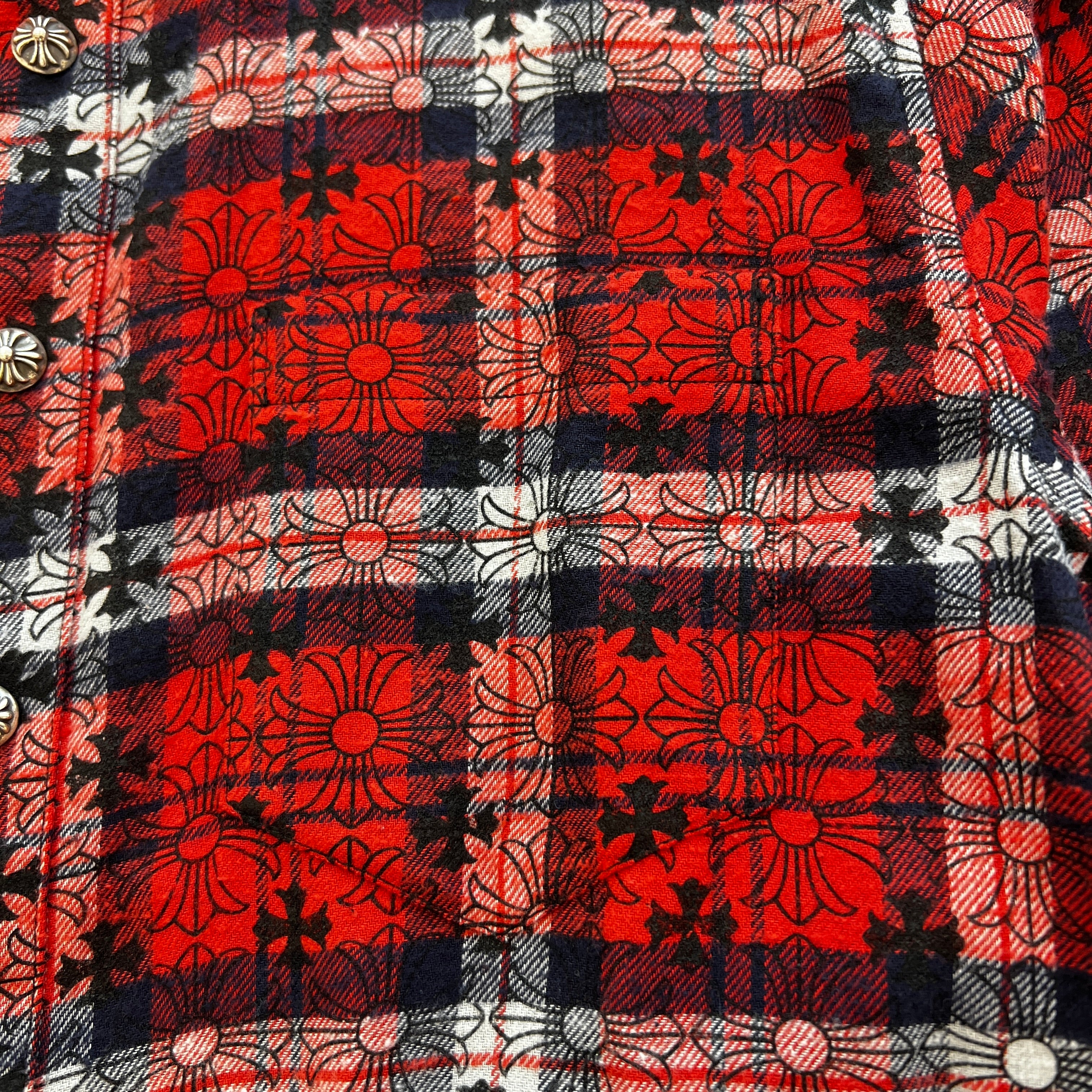 CHROME HEARTS Loose Ends Check Shirt Size M クロムハーツ ルーズエンド チェックシャツ サイズM