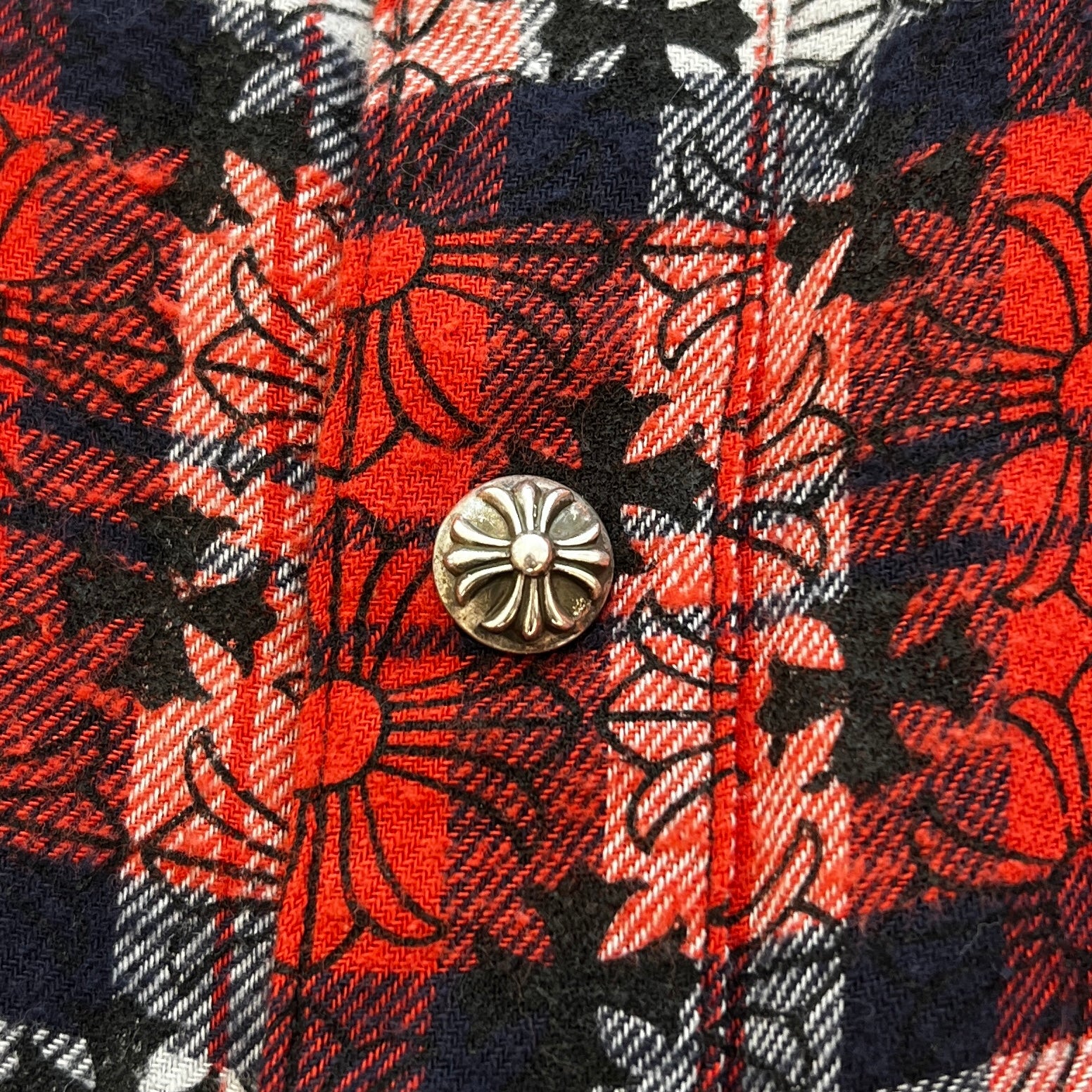 CHROME HEARTS Loose Ends Check Shirt Size M クロムハーツ ルーズエンド チェックシャツ サイズM