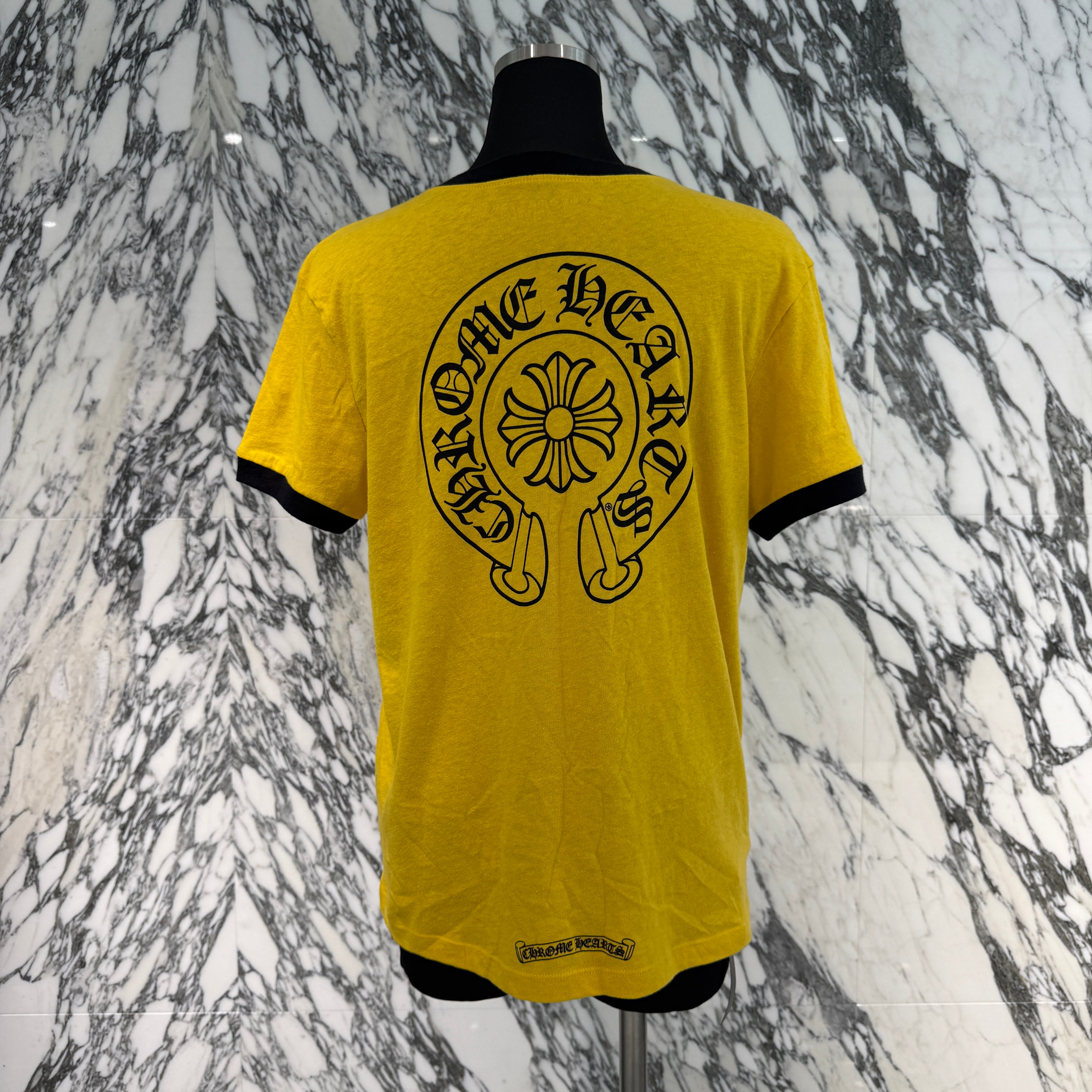 CHROME HEARTS Back Horseshoe Print Ringer Tee Size L クロムハーツ