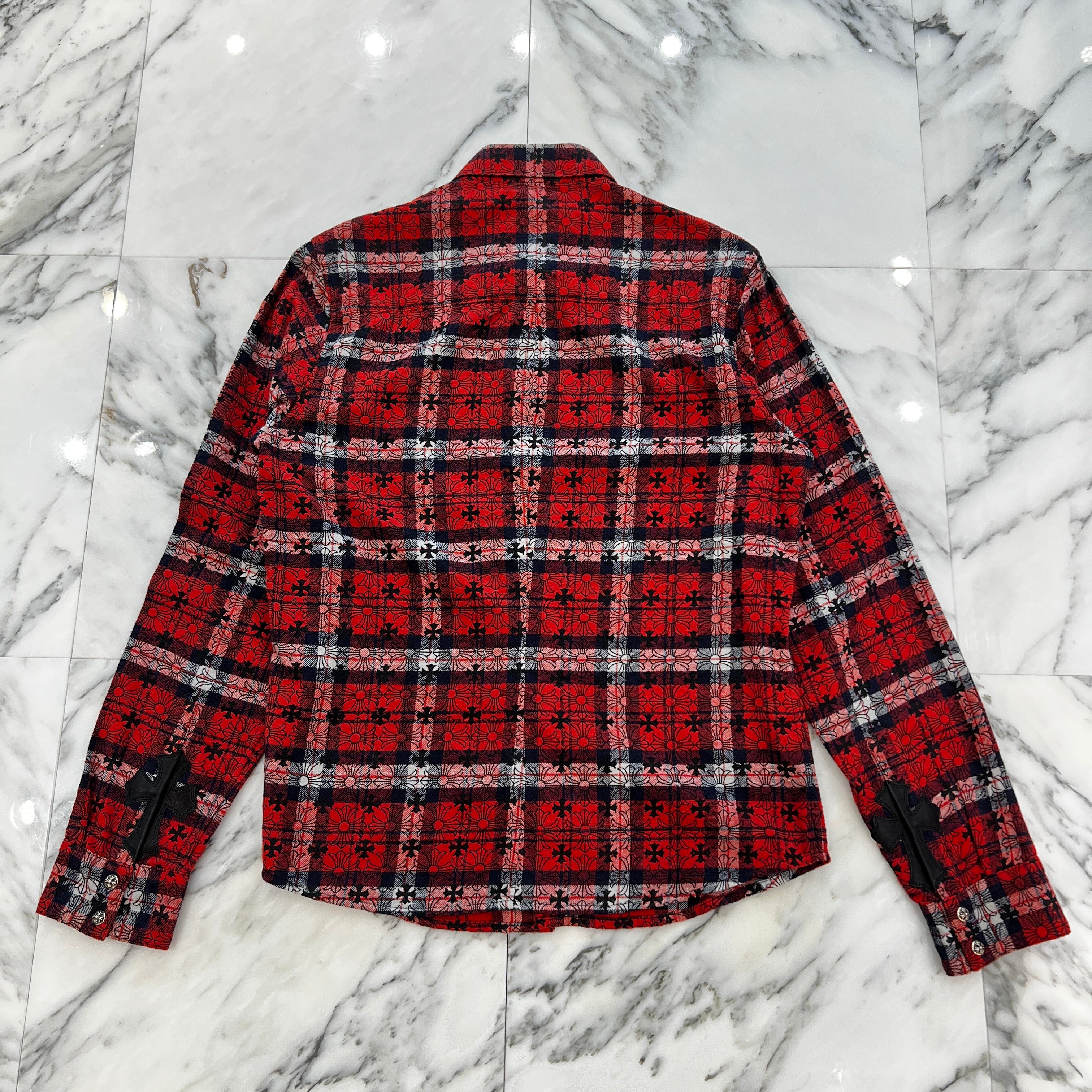 CHROME HEARTS Loose Ends Check Shirt Size M クロムハーツ ルーズエンド チェックシャツ サイズM