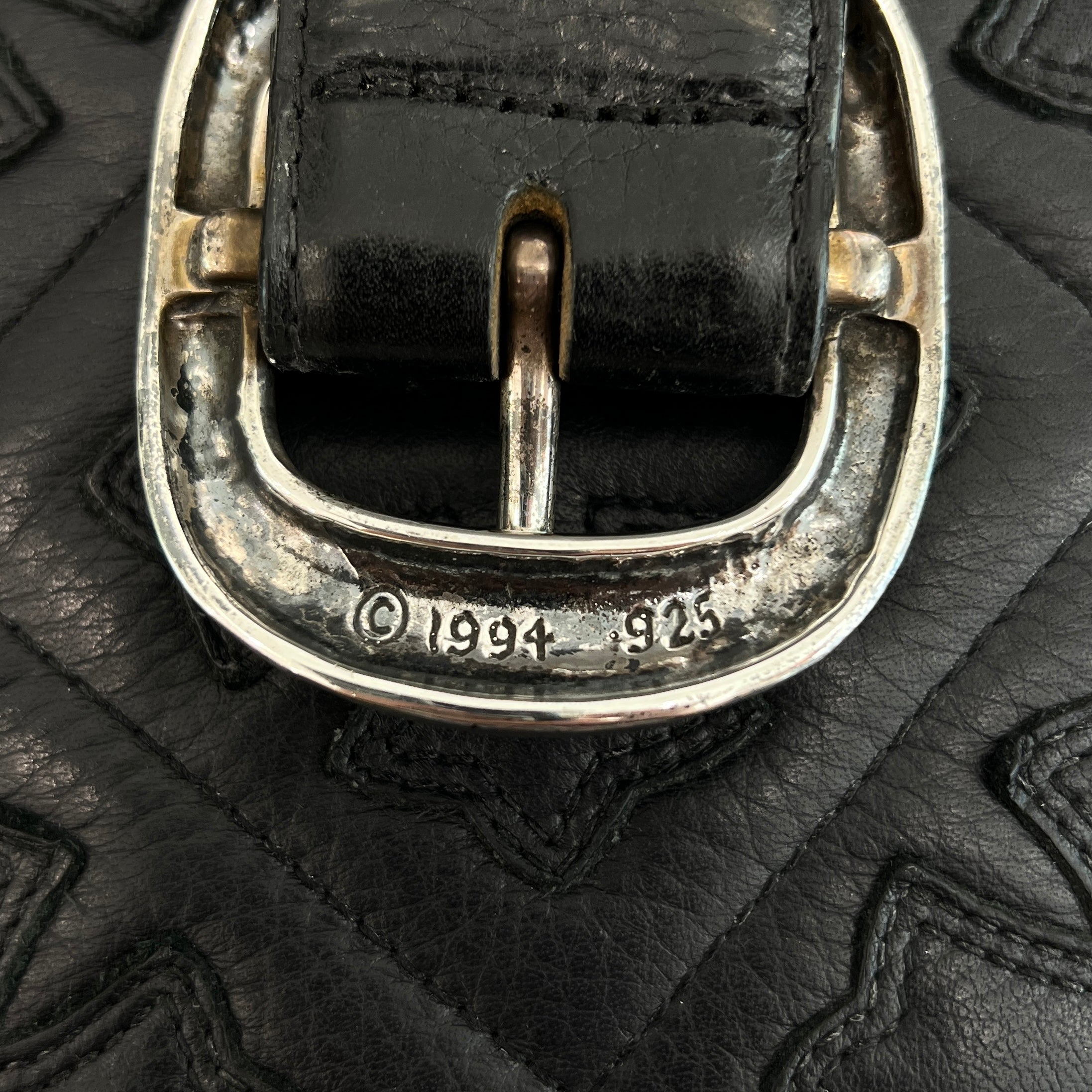 CHROME HEARTS Gunslinger Leather Belt Size 38 クロムハーツ ガン