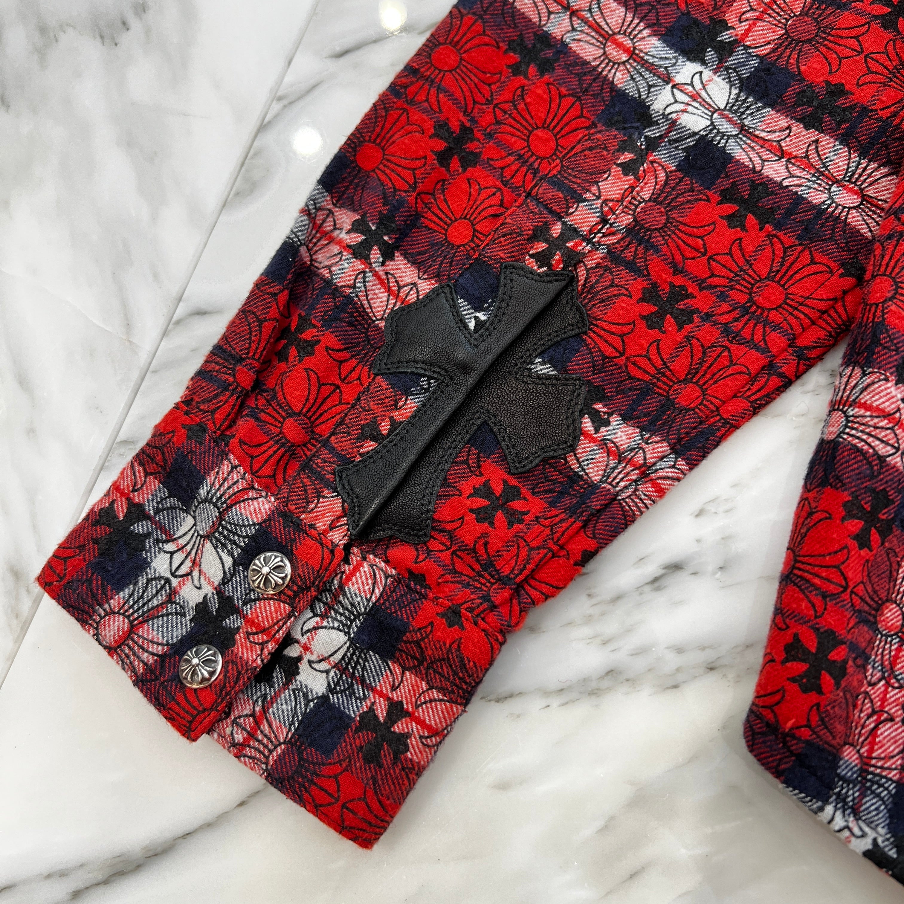 CHROME HEARTS Loose Ends Check Shirt Size M クロムハーツ ルーズエンド チェックシャツ サイズM