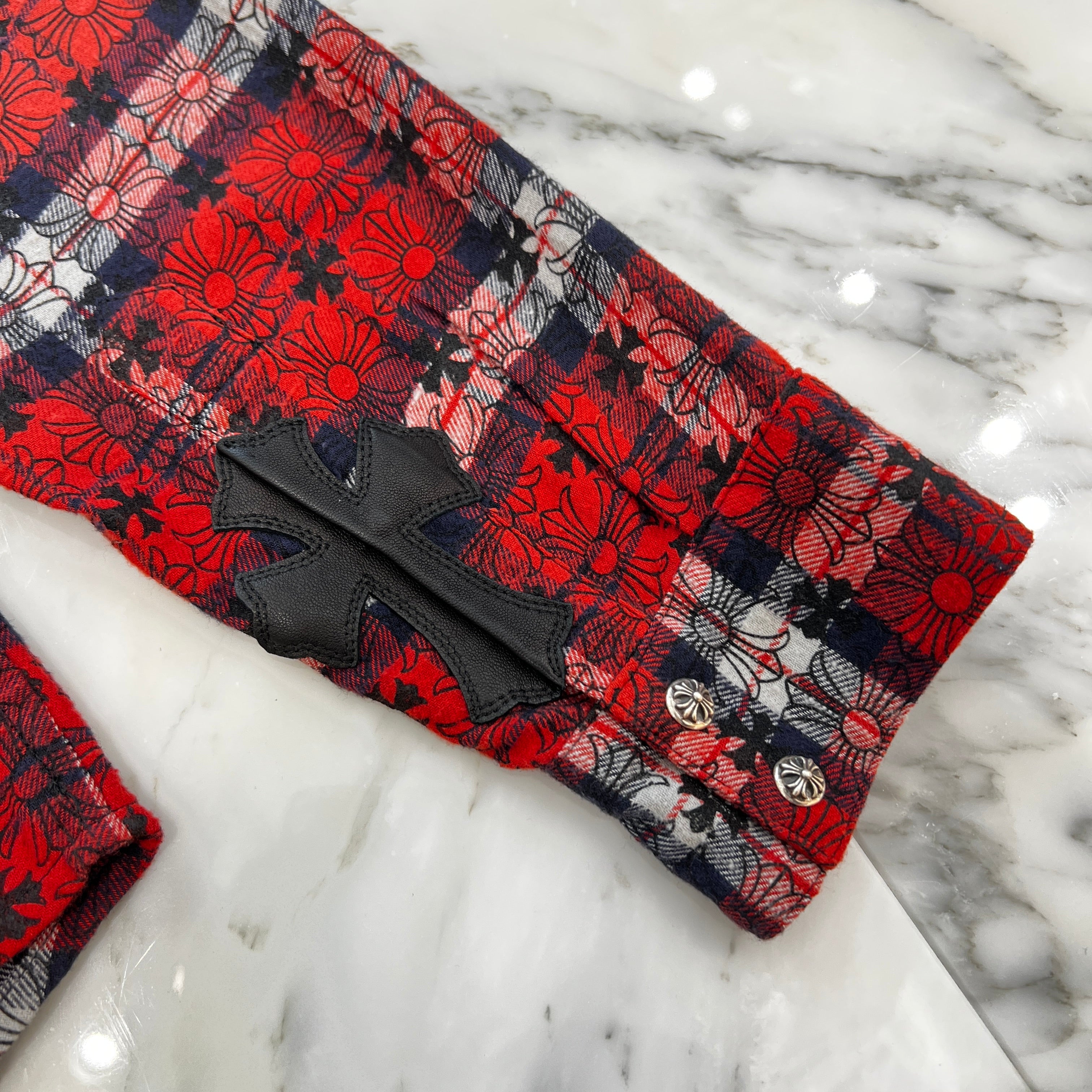 CHROME HEARTS Loose Ends Check Shirt Size M クロムハーツ ルーズエンド チェックシャツ サイズM