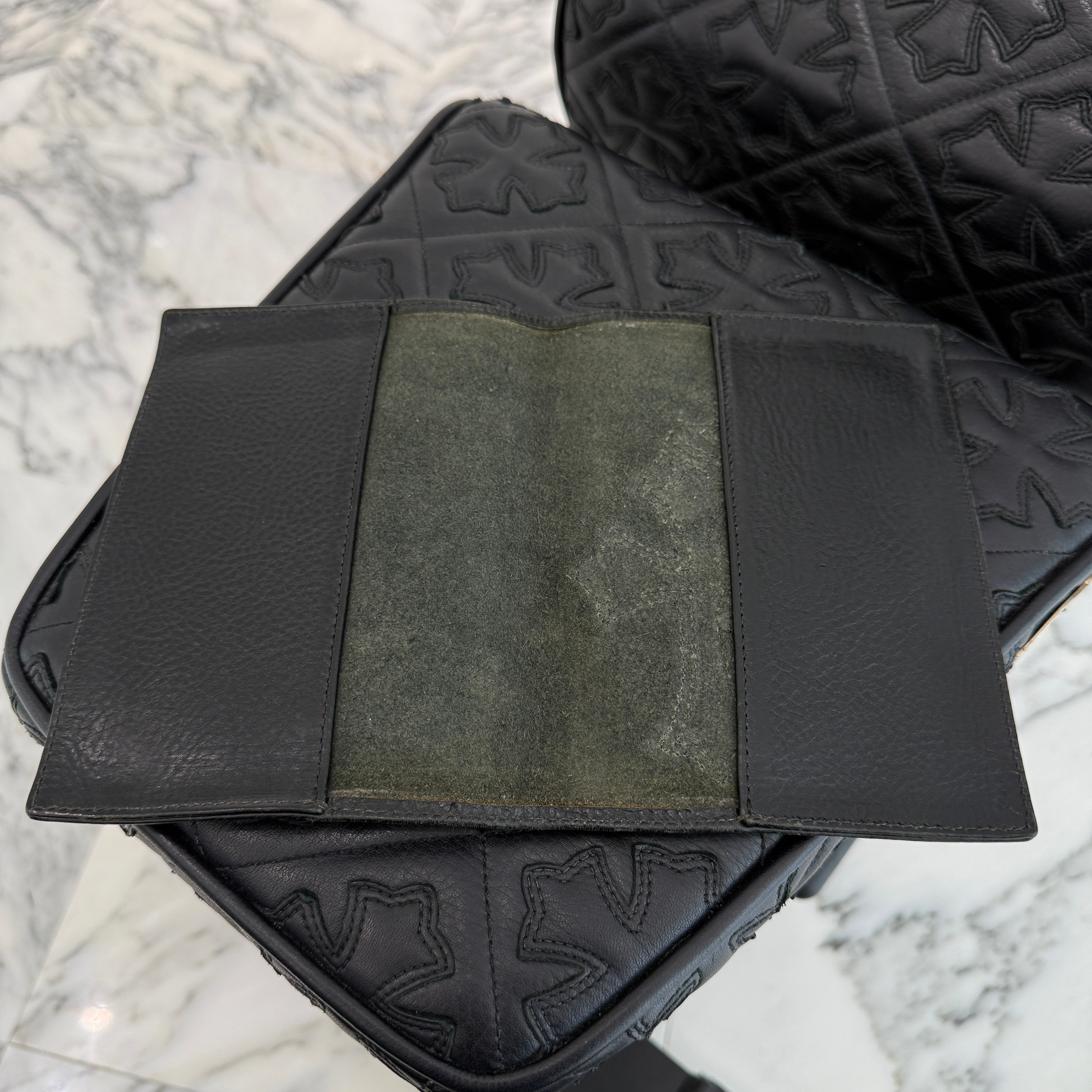 CHROME HEARTS Cross Leather Patch Book Cover クロムハーツ クロスレザーパッチ ブックカバー
