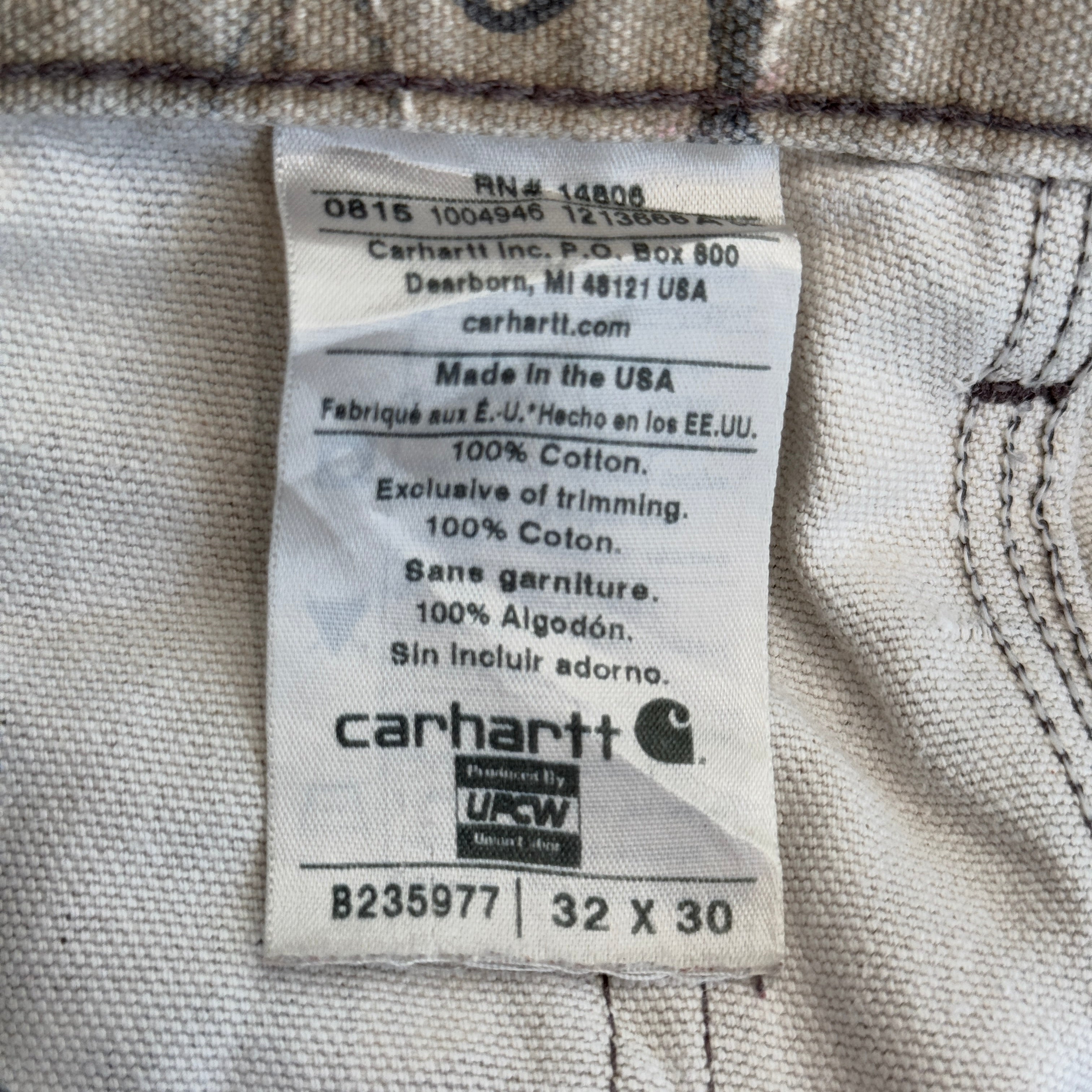 Amazon.co.jp: Carhartt Men's Rugged Flex Rigby Camo Dungaree