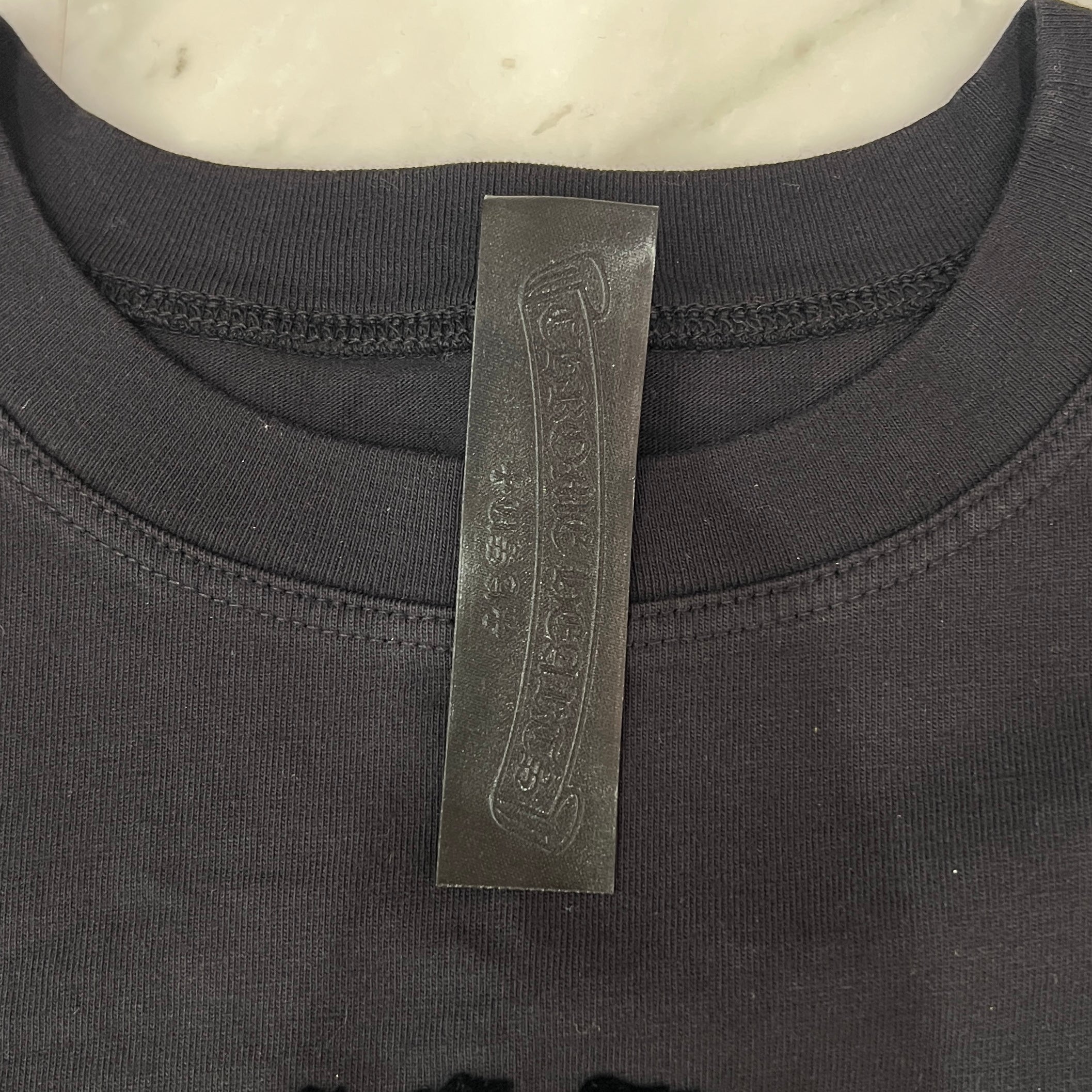 CHROME HEARTS Y NOT King Taco 3 Cemetery Cross Flock Print Sleeveless Tee Size S クロムハーツ ワイノット キングタコ 3 セメタリークロス フロッキープリント ノースリーブシャツ サイズS