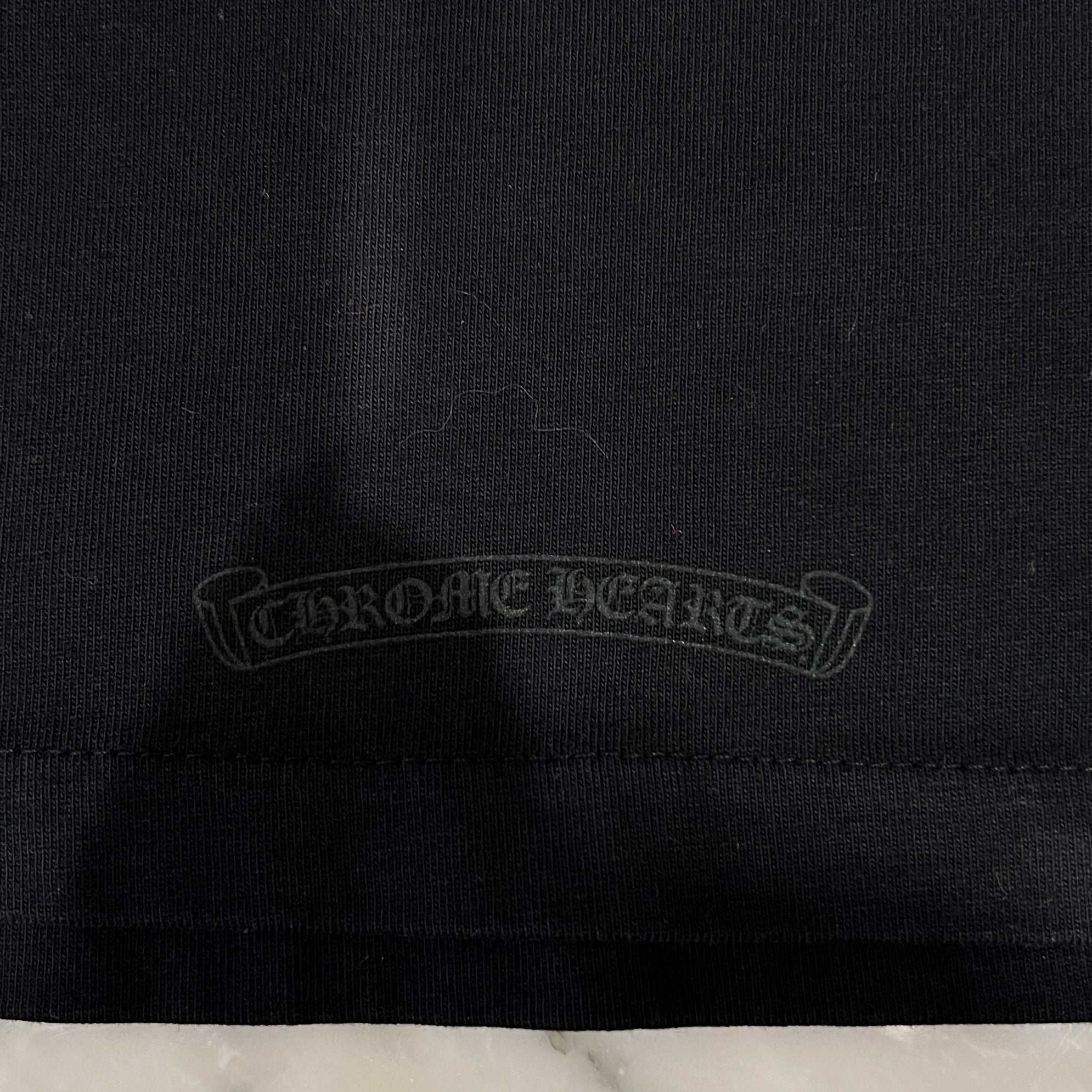 CHROME HEARTS Y NOT King Taco 3 Cemetery Cross Flock Print Sleeveless Tee Size S クロムハーツ ワイノット キングタコ 3 セメタリークロス フロッキープリント ノースリーブシャツ サイズS