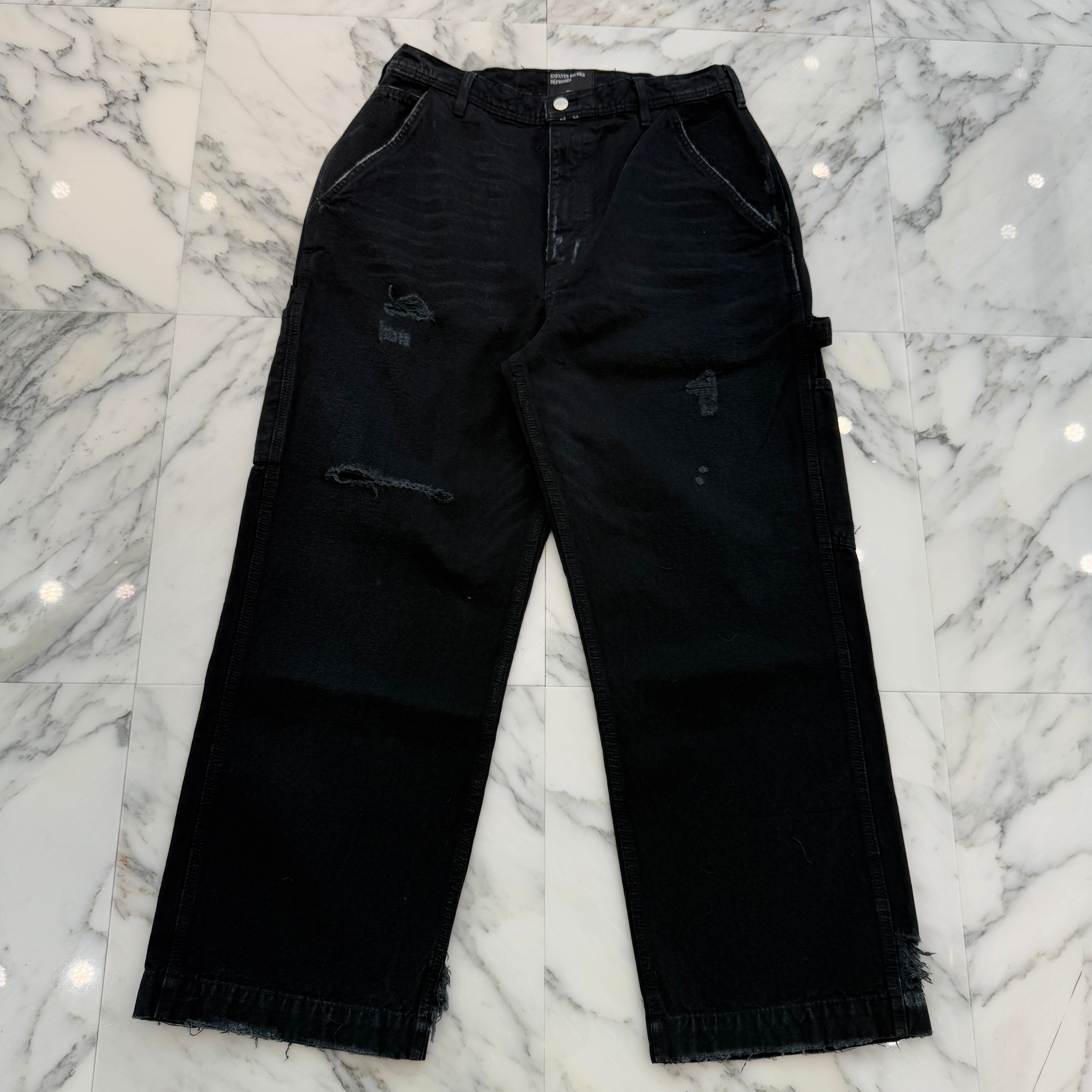 Enfants Riches Déprimés 2024AW Paint Damage Denim Pants "FADED BLK" 324203 42517 Size 38 アンファン リッシュ デプリメ ペイント ダメージ デニムパンツ "フェイドブラック" サイズ38