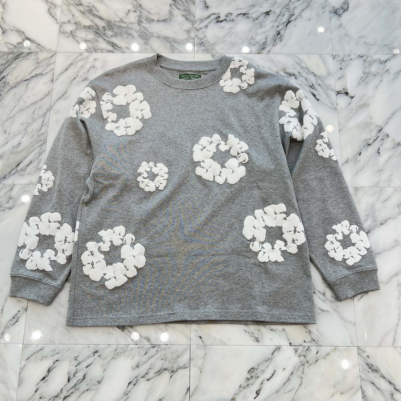 DENIM TEARS Flower Print The Cotton Wreath Long Sleeve Tee Size XL デニムティアーズ フラワープリント コットンリースロングスリーブTシャツ サイズXL