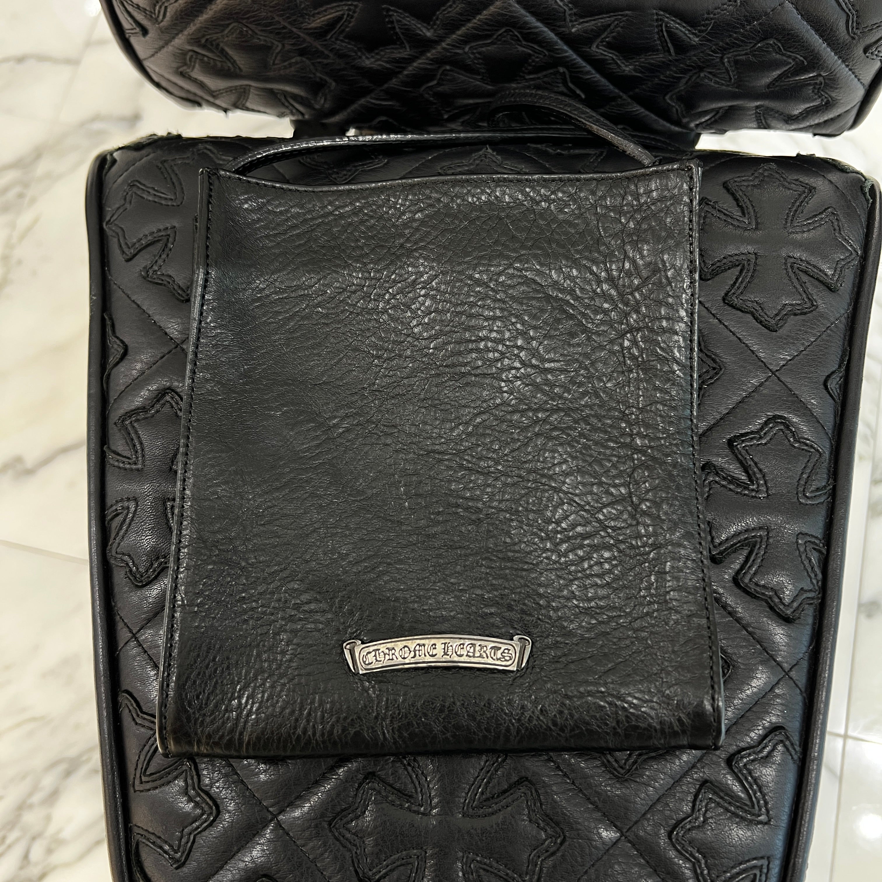 美品 クロムハーツ CROSS BAG クロス ショルダーバッグ CHROME HEARTS クロムハーツ SQ PKT CH CROSS スクエアポケット