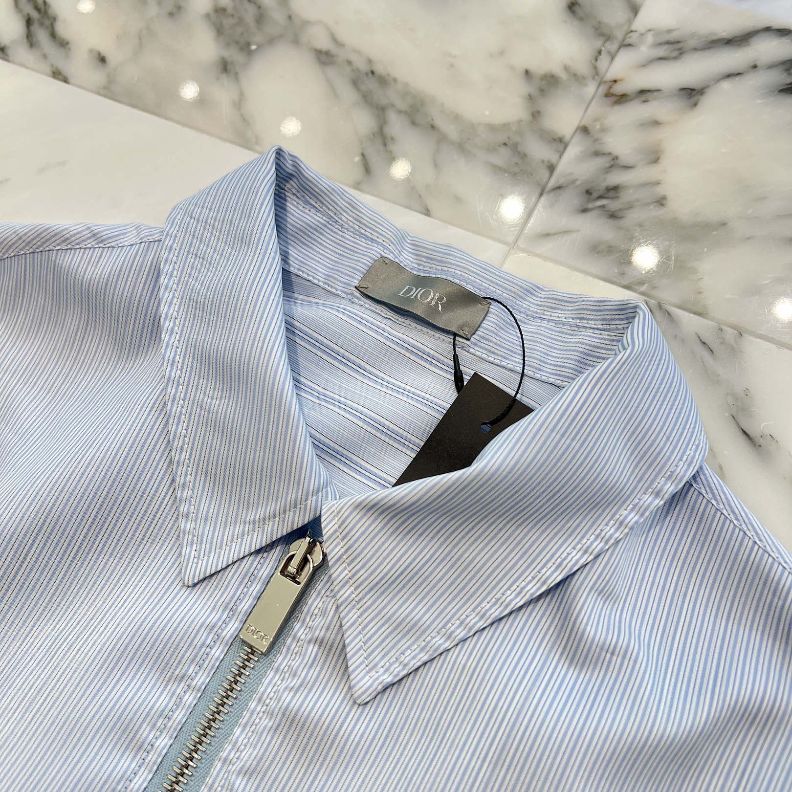 DIOR Dior HOMME Stripe Blouson Zip Jacket 193C536D847B Size 44 ディオール ディオールオム ストライプ ブルゾン ジップジャケット サイズ44