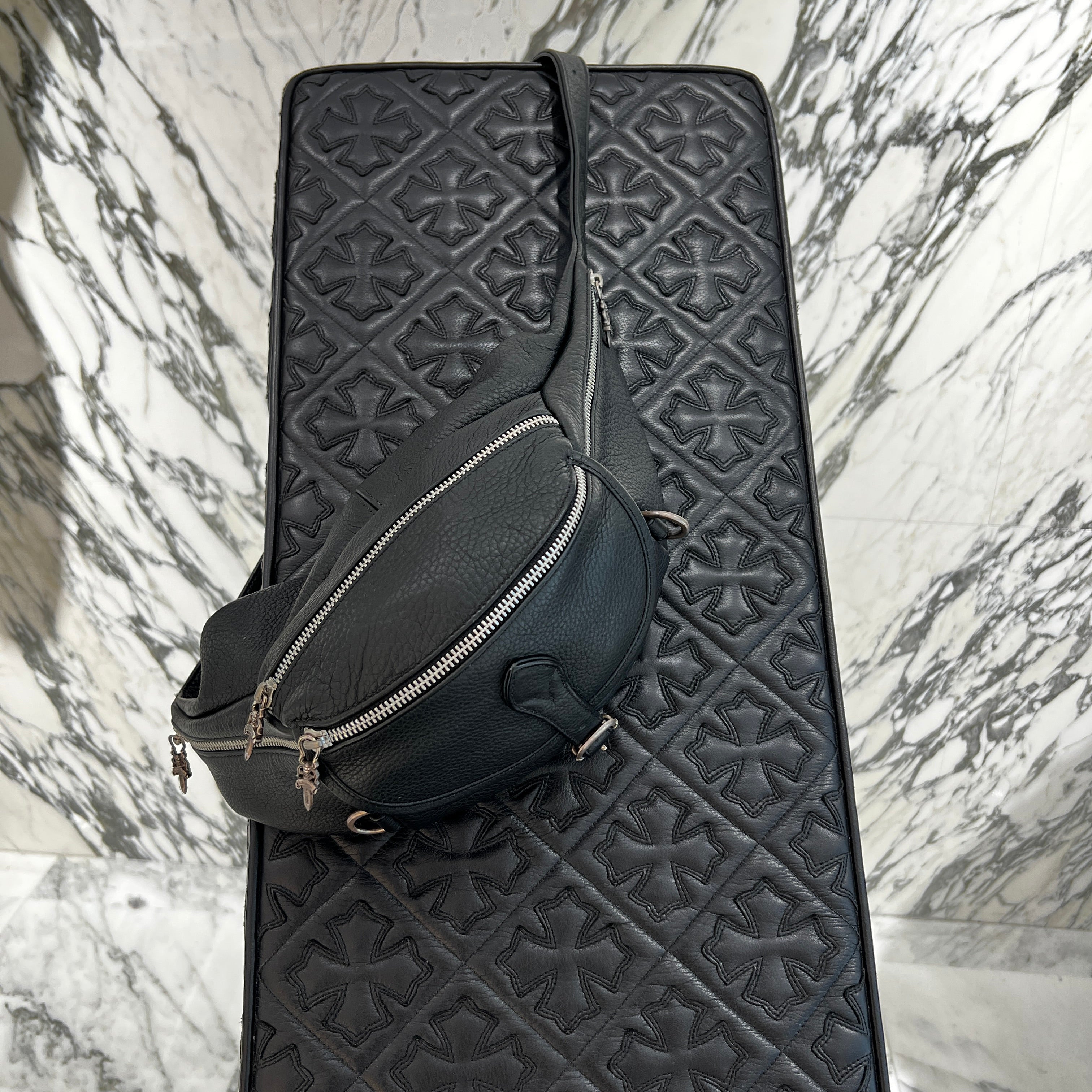 CHROME HEARTS 1 SNAT PACK MEDIUM LEATHER WAIST BAG クロムハーツ 1スナットパック ミディアムレザー ウェストバッグ