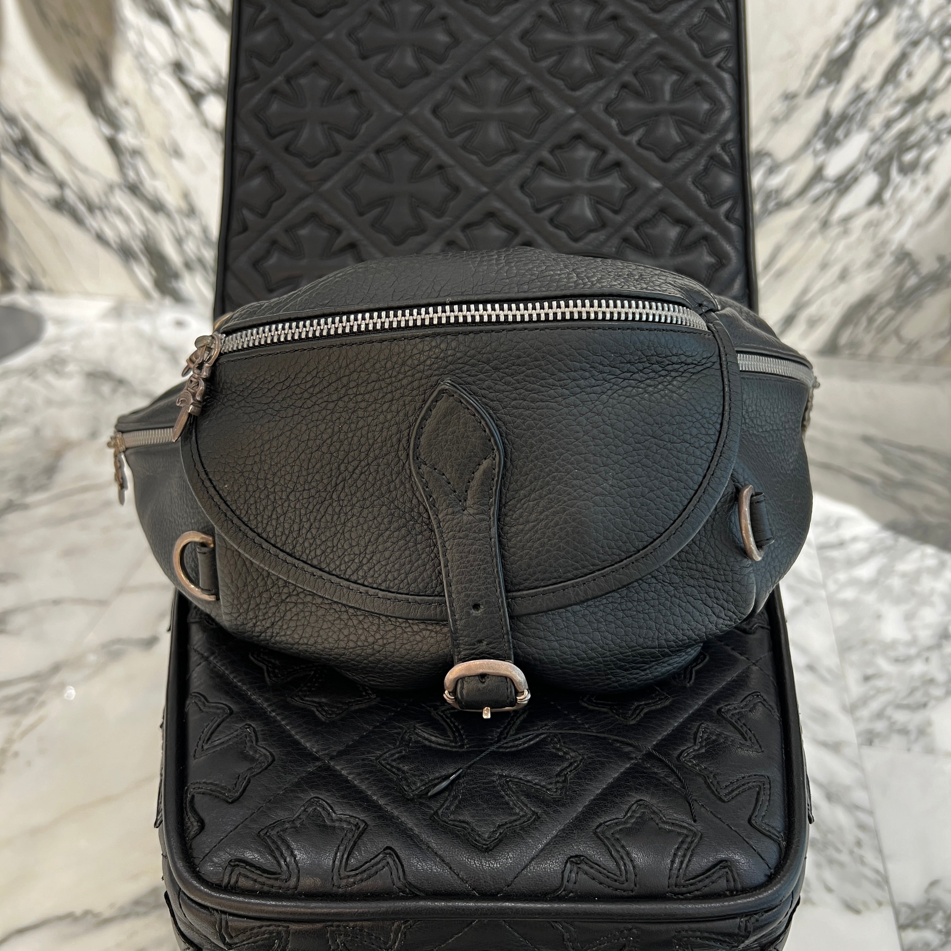 CHROME HEARTS 1 SNAT PACK MEDIUM LEATHER WAIST BAG クロムハーツ 1スナットパック ミディアムレザー ウェストバッグ