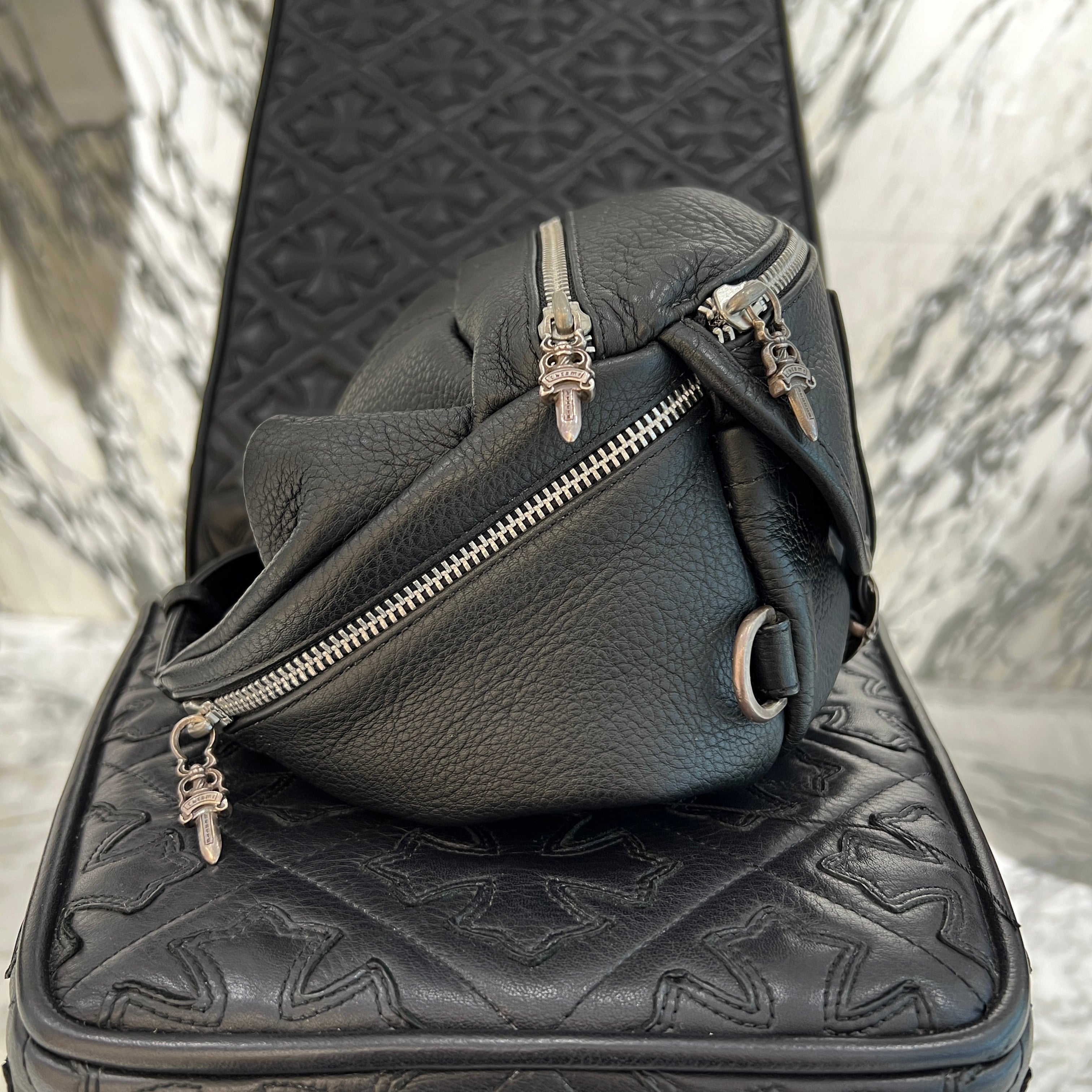 CHROME HEARTS 1 SNAT PACK MEDIUM LEATHER WAIST BAG クロムハーツ 1スナットパック ミディアムレザー ウェストバッグ