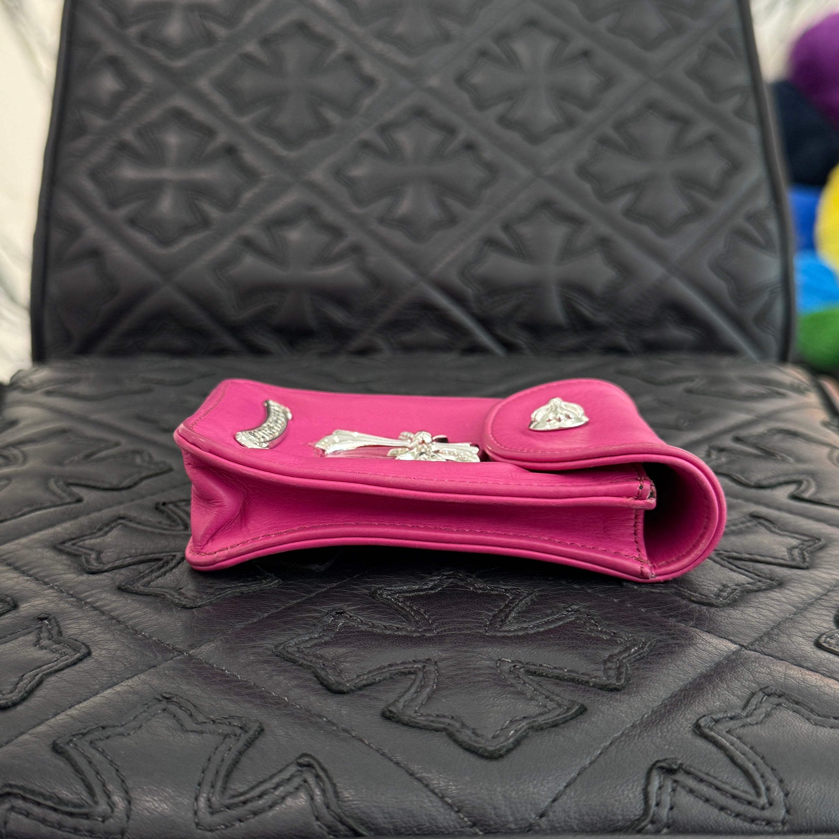 CHROME HEARTS Silver Cross Leather Cigarette Case クロムハーツ シルバークロス レザー シガレットケース