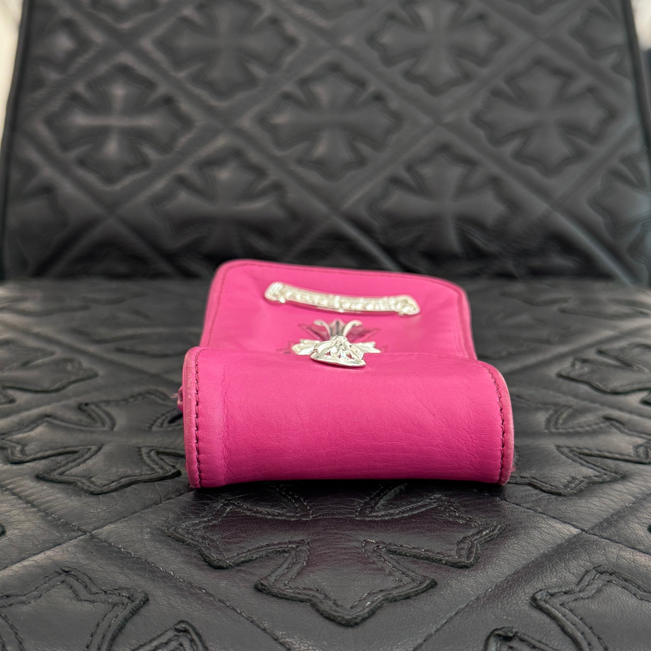 CHROME HEARTS Silver Cross Leather Cigarette Case クロムハーツ シルバークロス レザー シガレットケース