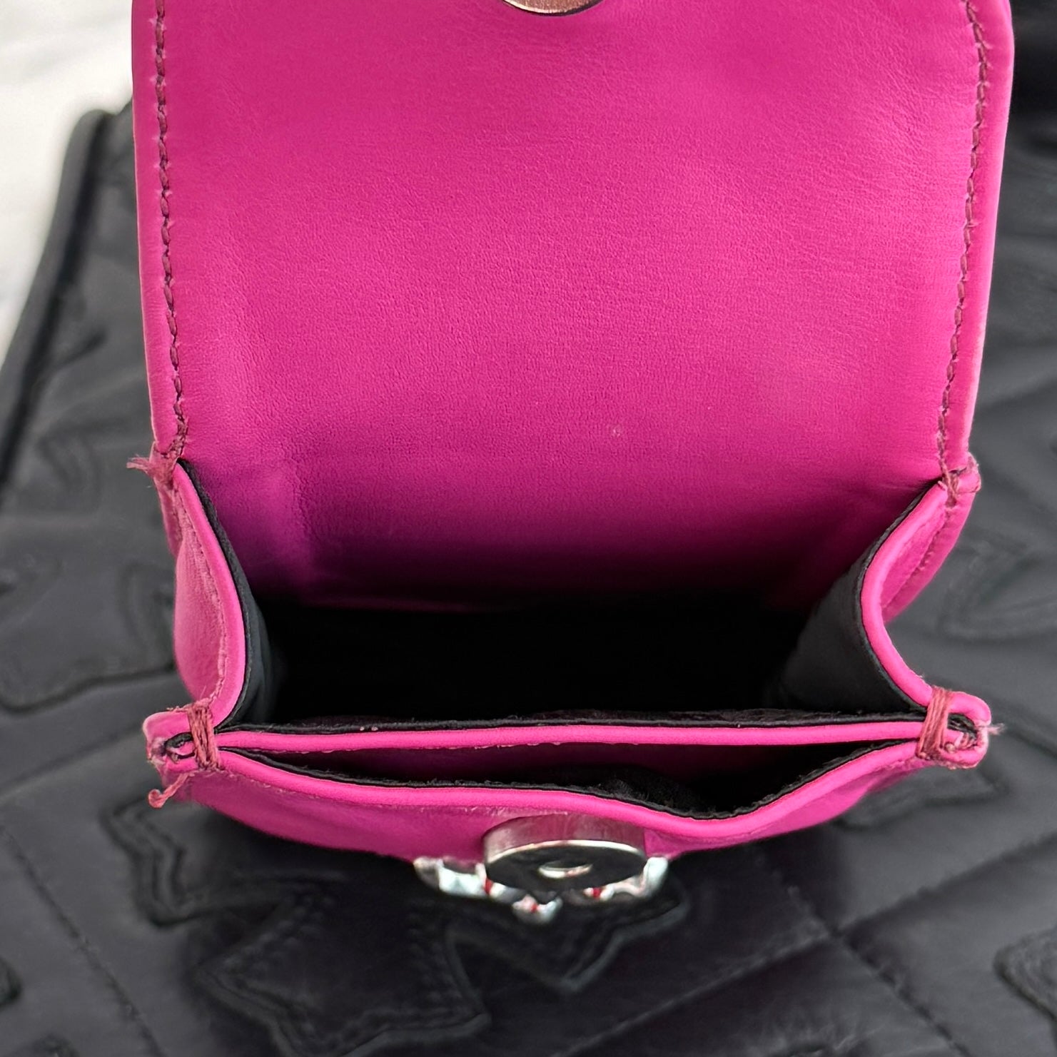 CHROME HEARTS Silver Cross Leather Cigarette Case クロムハーツ シルバークロス レザー シガレットケース