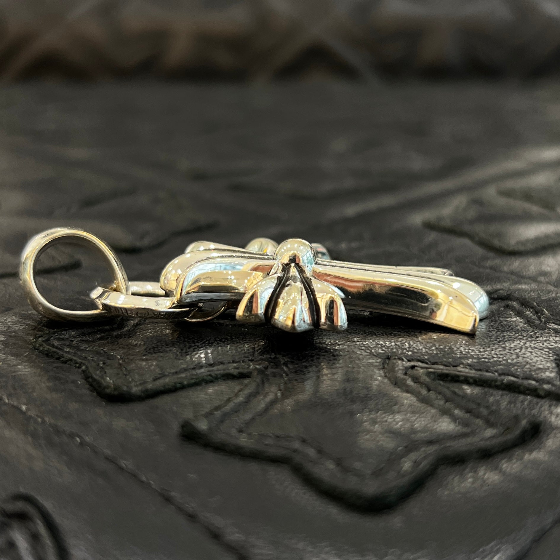 CHROME HEARTS Small CH Cross Pendant With Bail クロムハーツ スモール CHクロス ペンダント ウィズ ベイル シルバー925