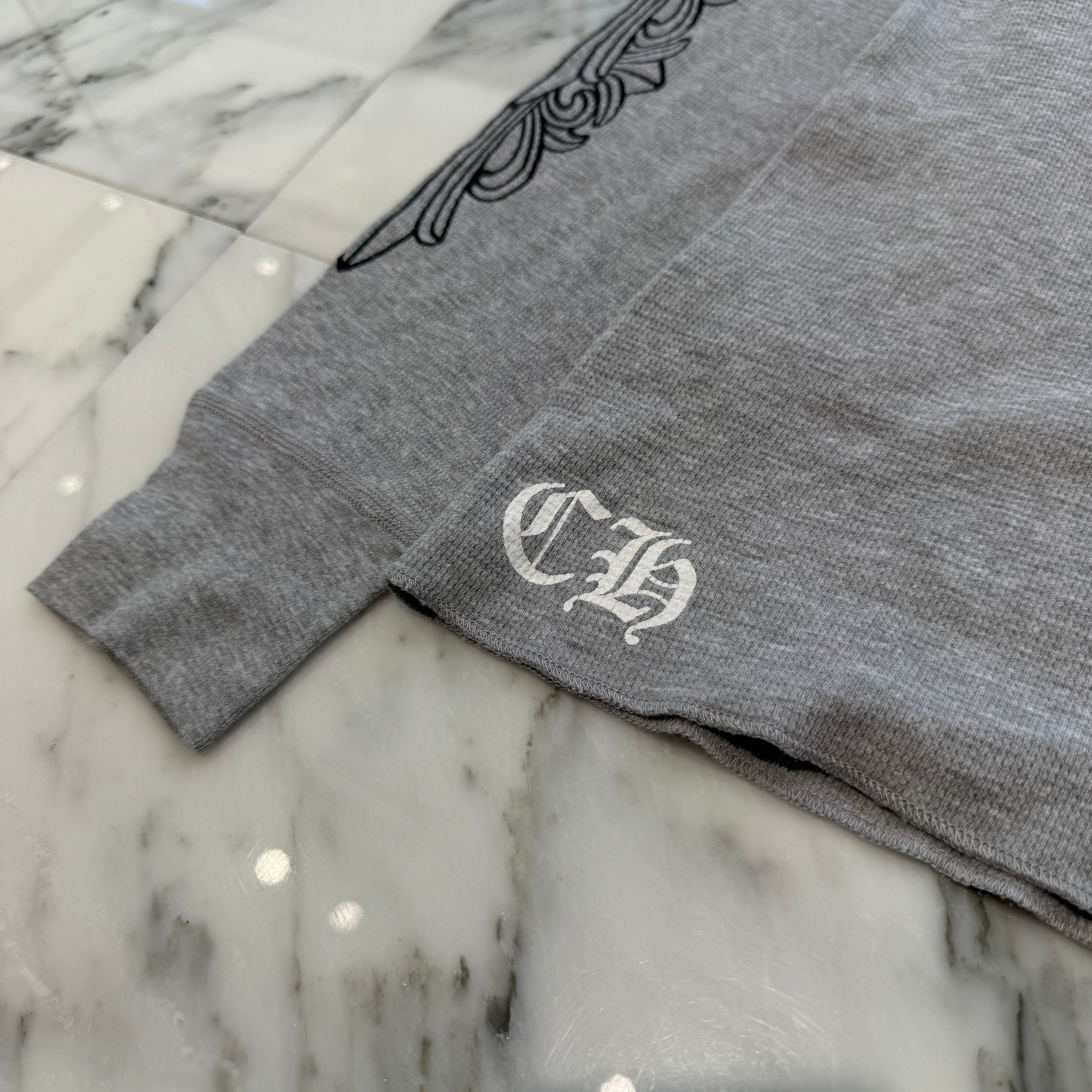 CHROME HEARTS 2025SS Scroll Label Arm Logo Print Ladies Thermal Long Sleeve Tee Size M クロムハーツ スクロールラベル アームロゴプリント レディース サーマル ロングスリーブ Tシャツ サイズM