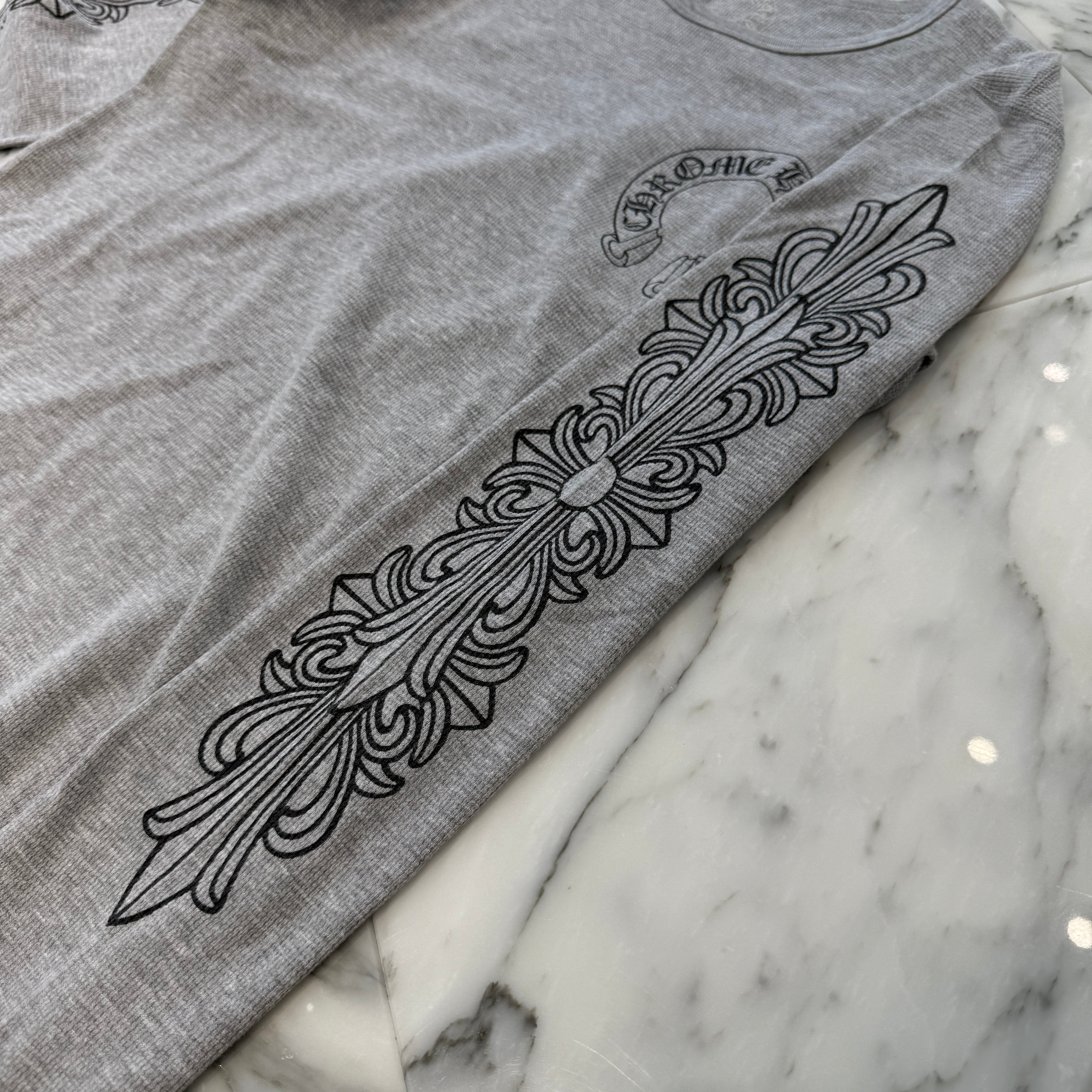 CHROME HEARTS 2025SS Scroll Label Arm Logo Print Ladies Thermal Long Sleeve Tee Size M クロムハーツ スクロールラベル アームロゴプリント レディース サーマル ロングスリーブ Tシャツ サイズM