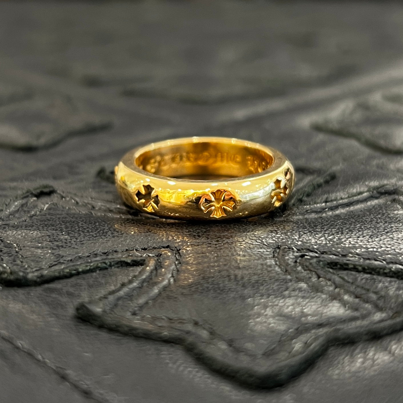 CHROME HEARTS クロムハーツ DECO PLUS CHROME HEARTS 22K Negative CH Plus Ring Size 16.5号 クロム