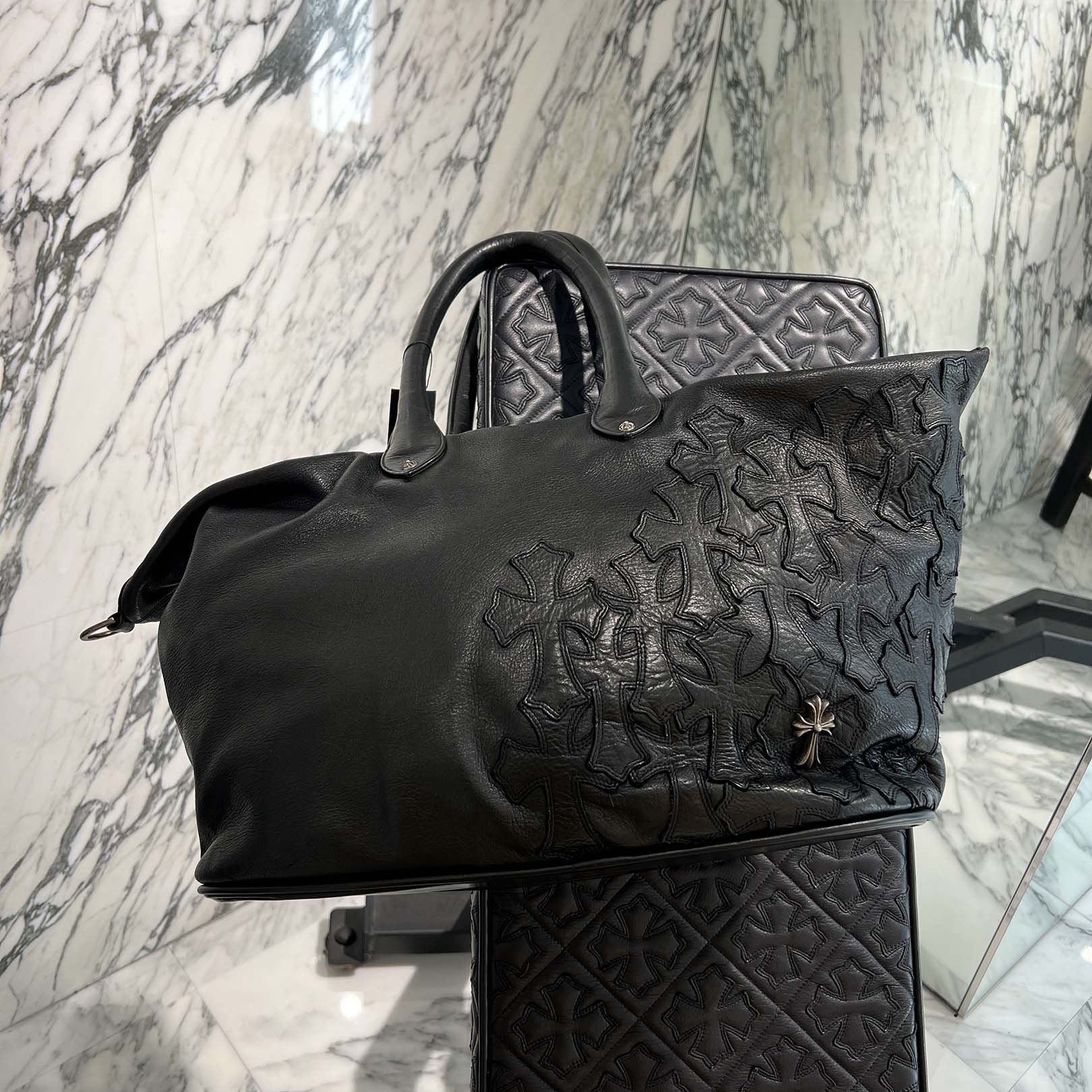 CHROME HEARTS Cemetery Cross Patch Gilles Boston Bag クロムハーツ セメタリークロスパッチ ジル ボストンバッグ