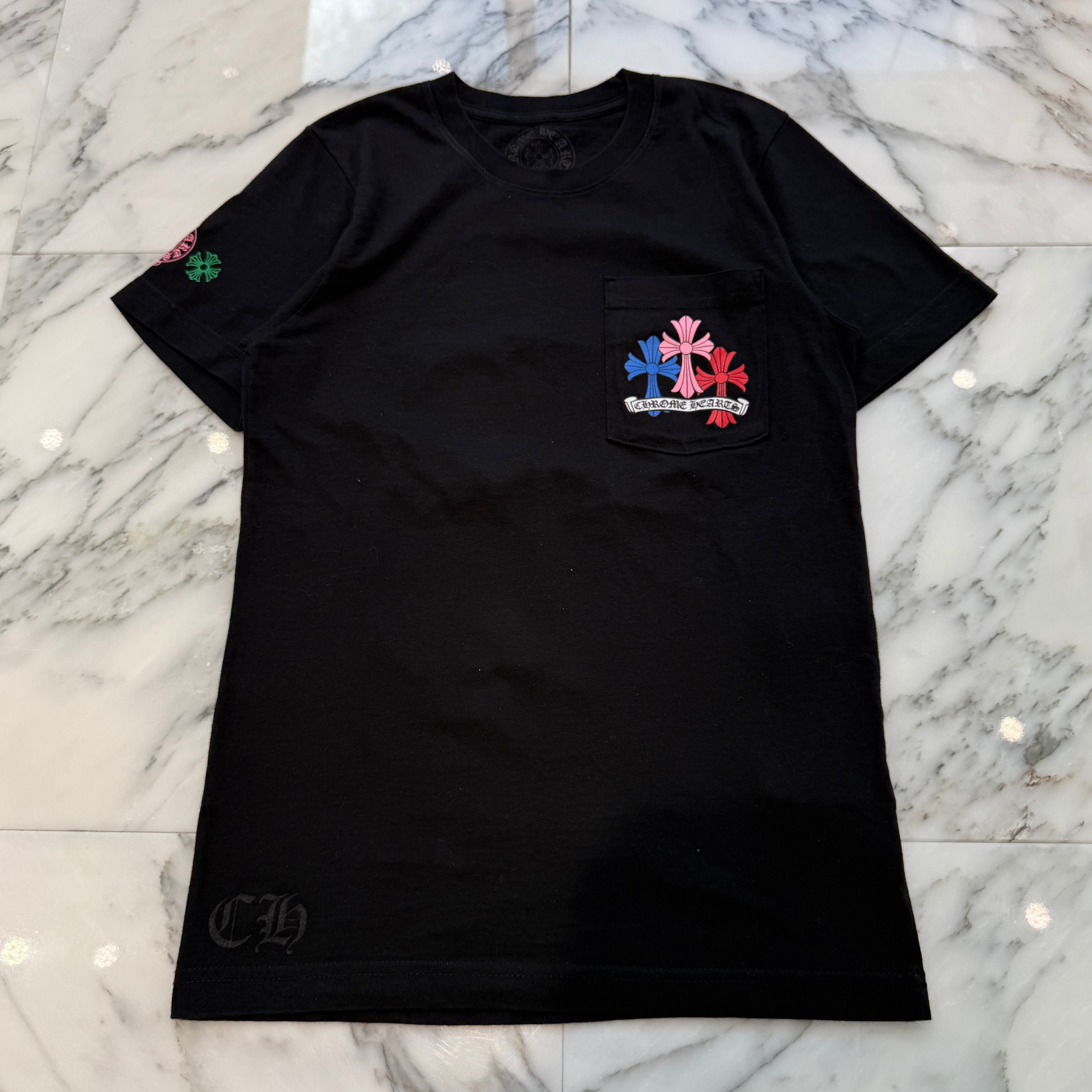 CHROME HEARTS 2021SS MLTCOL CEM CRS Tee Size XS クロムハーツ マルチカラー セメタリークロス Tシャツ サイズXS