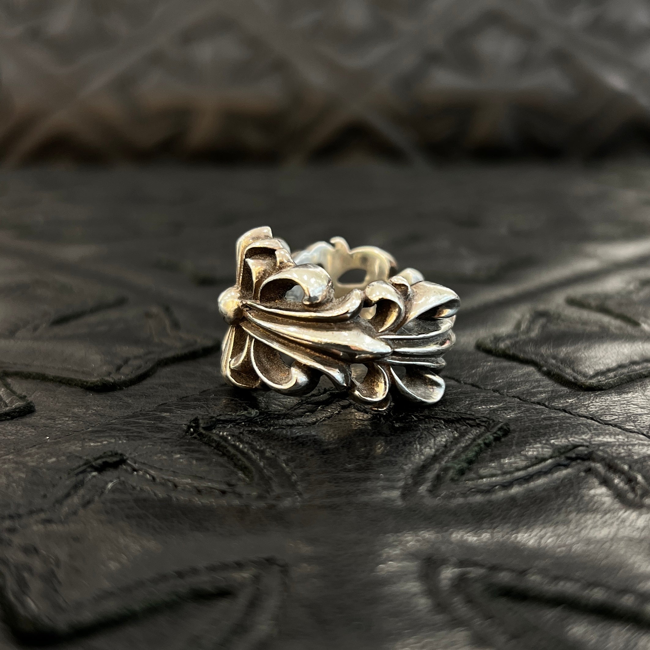 CHROME HEARTS DBL FLRL CRS Ring Size 22.5号 クロムハーツ ダブルフローラルクロス リング シルバー925 サイズ22.5号