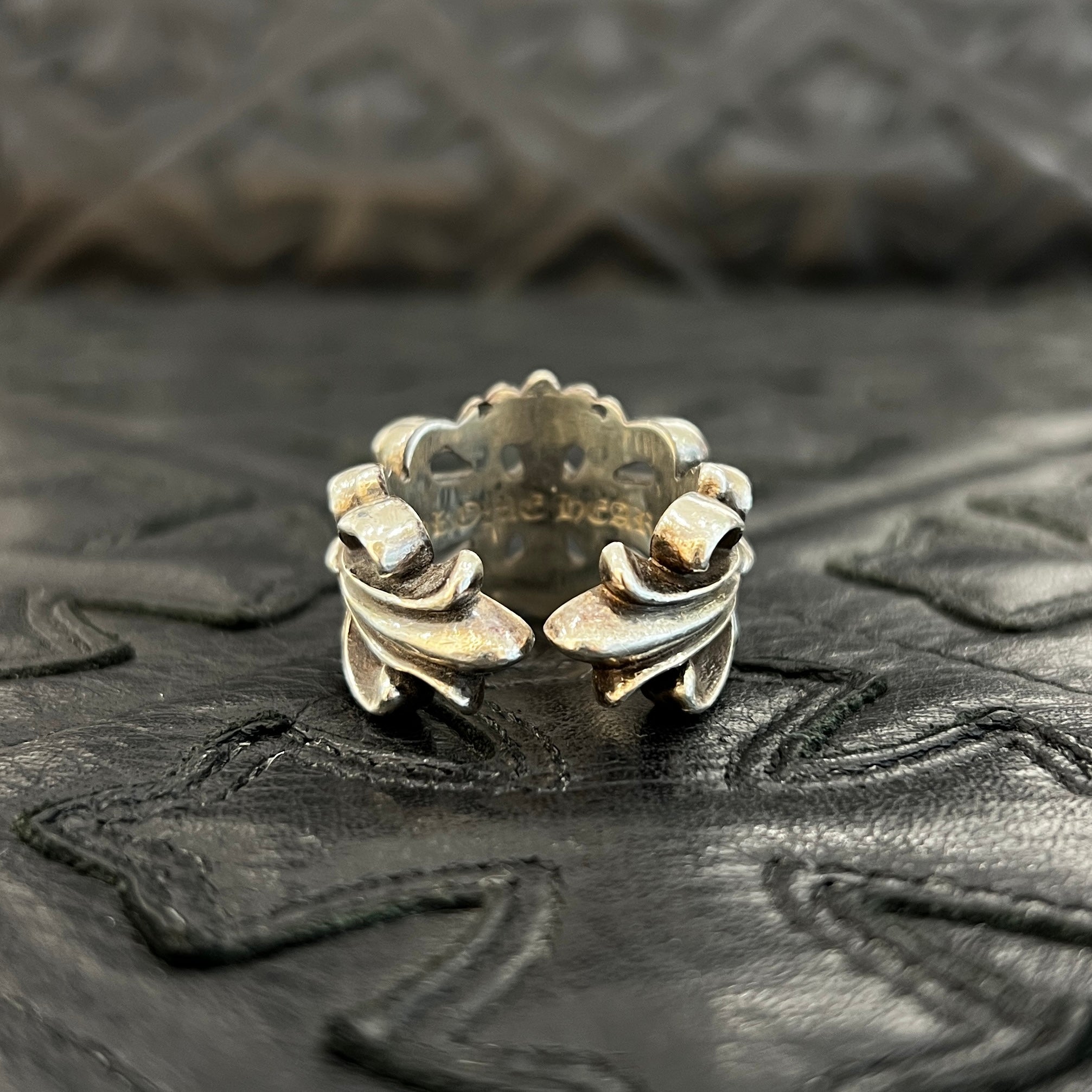 CHROME HEARTS DBL FLRL CRS Ring Size 22.5号 クロムハーツ ダブルフローラルクロス リング シルバー925 サイズ22.5号