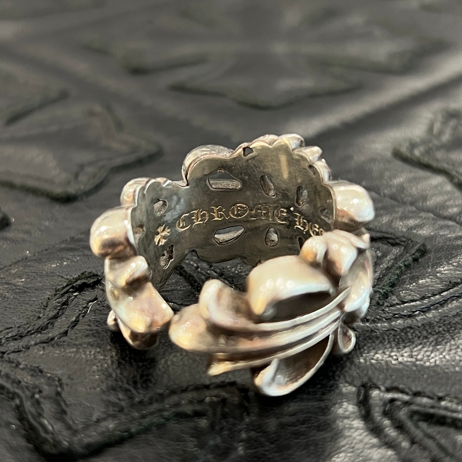 CHROME HEARTS DBL FLRL CRS Ring Size 22.5号 クロムハーツ ダブルフローラルクロス リング シルバー925 サイズ22.5号