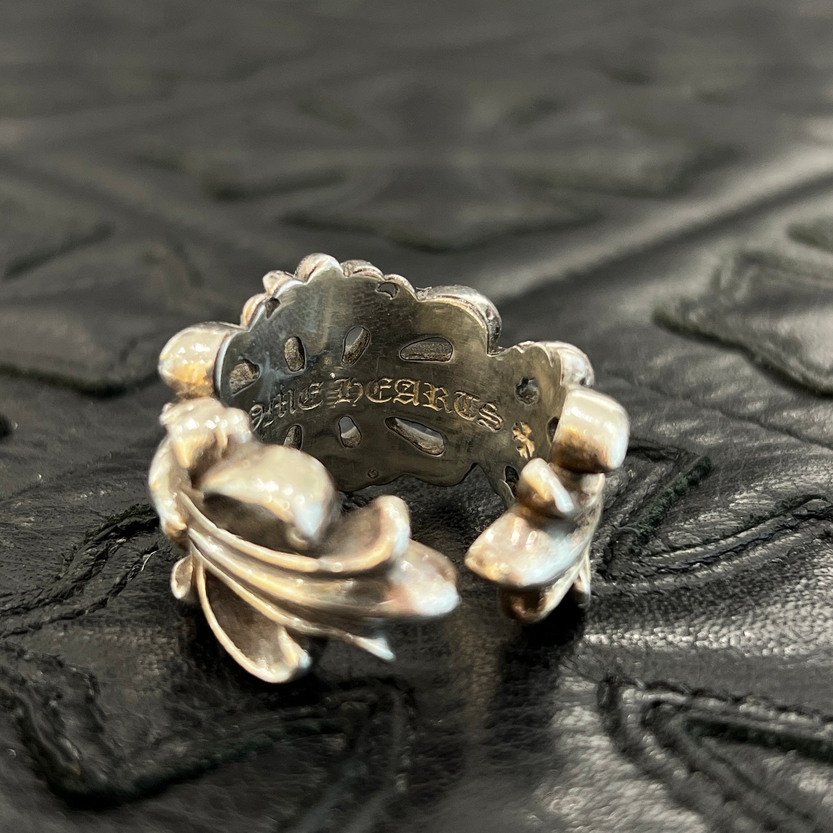 CHROME HEARTS DBL FLRL CRS Ring Size 22.5号 クロムハーツ ダブルフローラルクロス リング シルバー925 サイズ22.5号